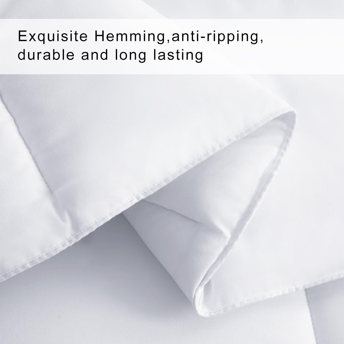 COHOME King Size Cooling Comforter, All-Season Quilted Down Alternative Duvet Insert, Luxury Hotel Breathable GentleSoft Comforter with Anti-Clump Tech & 8 Tab - Reversible - White 92 x 102 inches