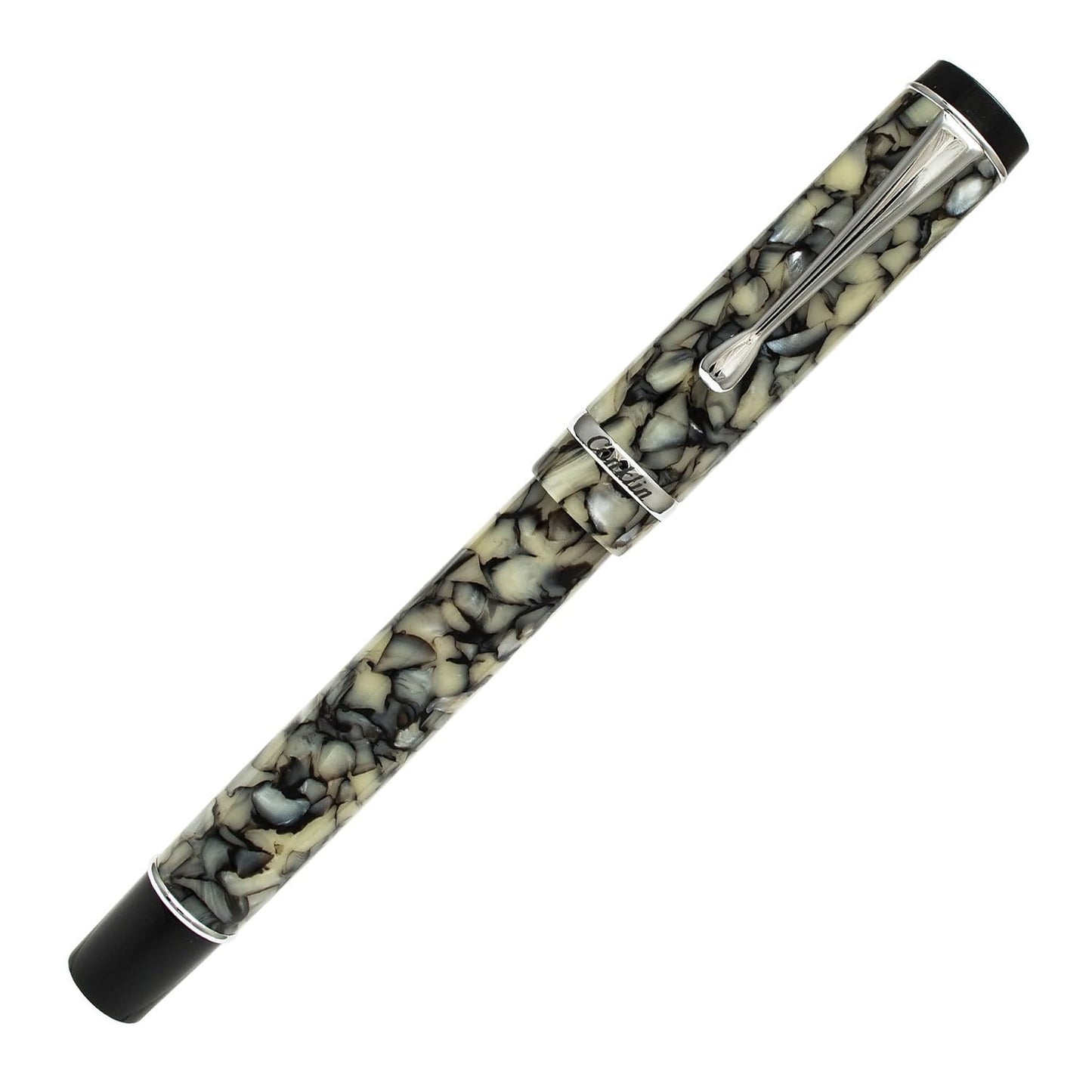 Conklin Duragraph Ballpoint Pen in Cracked Ice – Elegant Ballpoint Pen with Unique Cracked Ice Finish, Great Gift for Pen Collectors