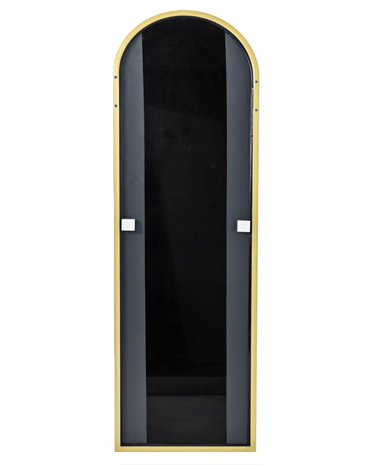 BEVERDY Over The Door Mirror - 16"x50" Arched Full Body Mirror, Gold