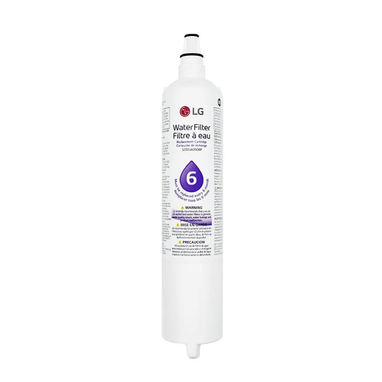 LG LT600P - 6 Month / 300 Gallon Capacity Replacement Refrigerator Water Filter (NSF42 and NSF53 5231JA2006A, 5231JA2006B, 5231JA2006F, or 5231JA2006F, White