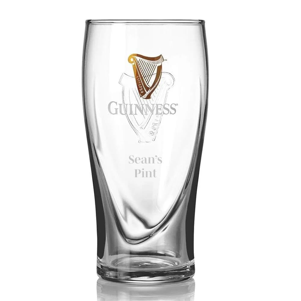 Guinness 20oz Beer Glasses Twin Pack | Certified Official Merchandise | Ideal gift for Beer Lovers