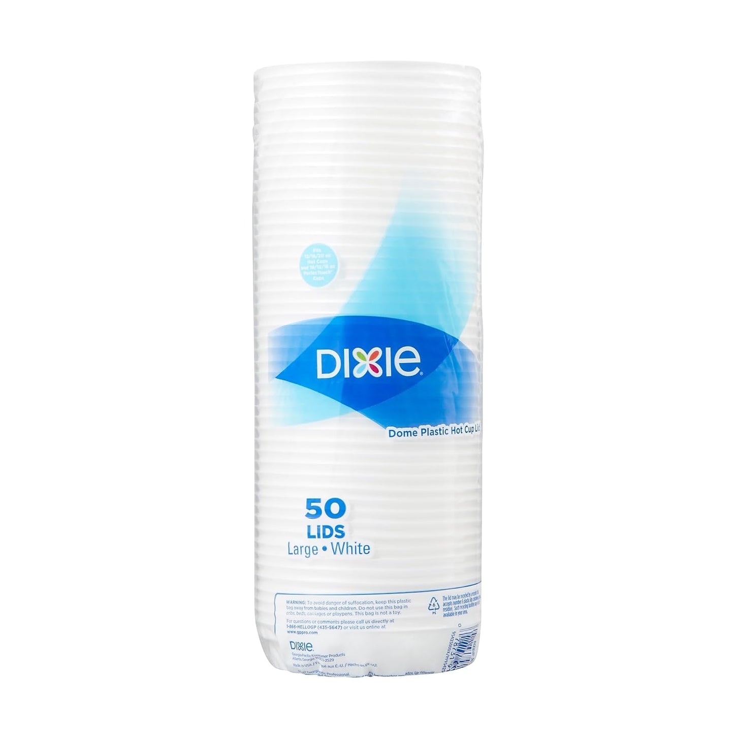 Dixie 9542500DXCT Dome Lids, f/PecfecTouch Cup 12/16 oz., 10PK/CT, WE