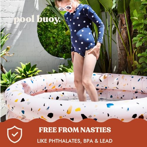 Pool Buoy Round Inflatable Pool with Storage Bag - Premium Outdoor Swimming Pool for Kids, Toddlers, Infants and Adults - Garden and Backyard Pools for Family Summer Pool Party (Call Me Jackie)
