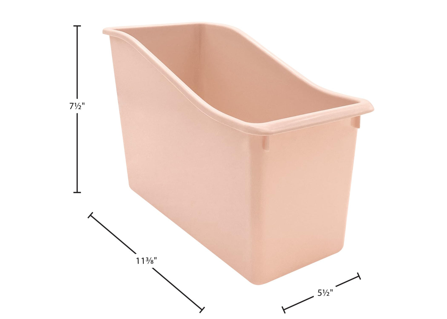 Teacher Created Resources Blush Plastic Book Bin 6-Pack (TCR2088685)