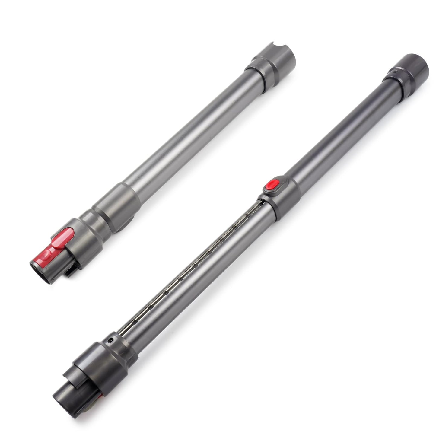 Extension Telescopic Wand Compatible with Dyson V7 V8 V10 V15 Vacuum Cleaner,Replacement Quick Release Rod Stick Adjustable Length Range 17.7 to 27.2 Inch (Grey)