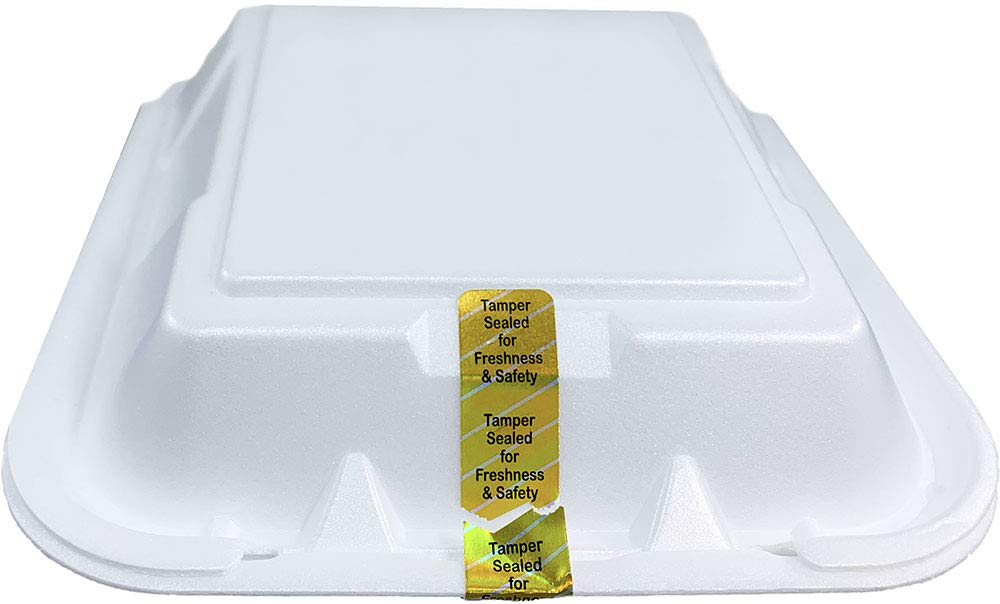 InStockLabels 500 Metallic Gold Tamper-Evident Food Seal Stickers, Labels for Food Containers (0.75 Inches x 3.5 Inches)