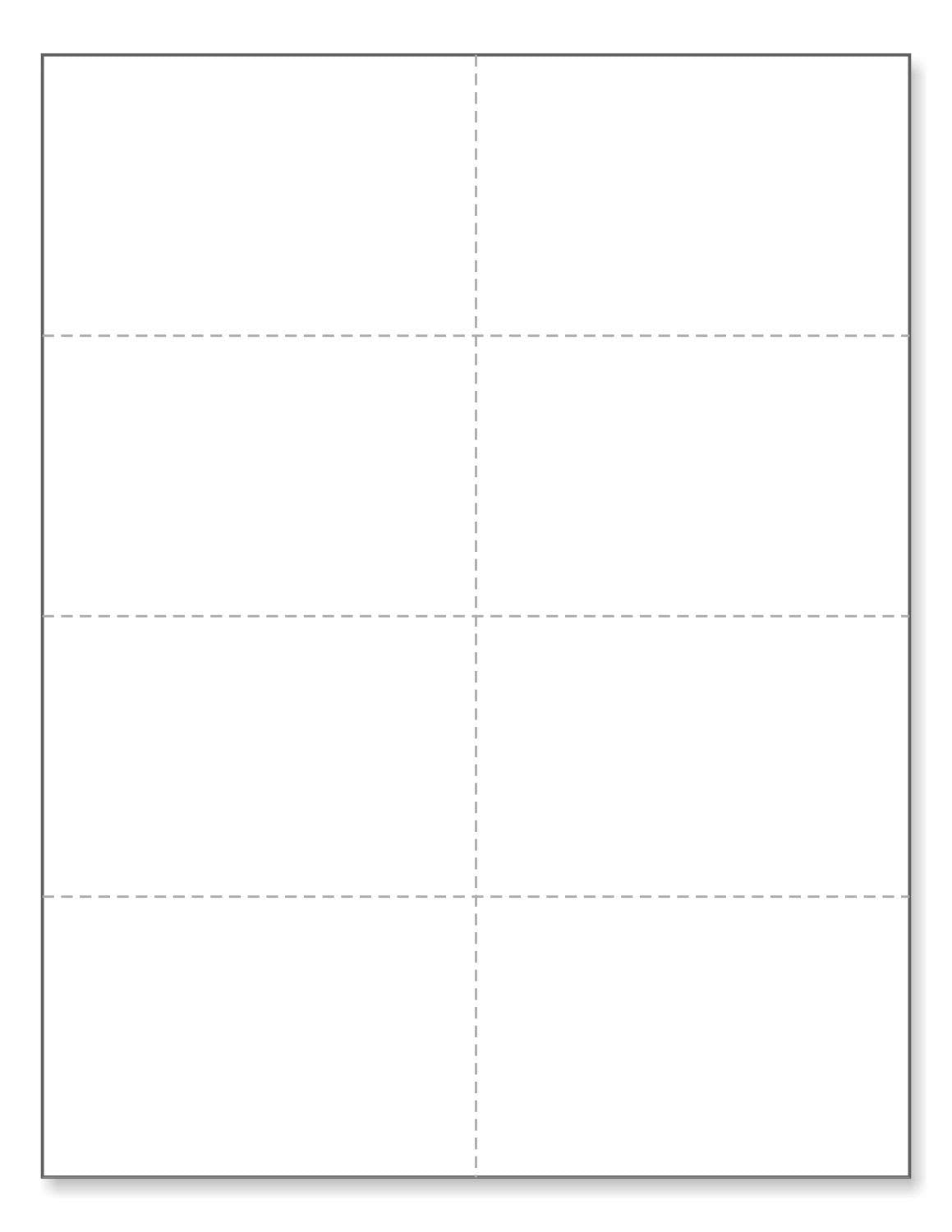 NextDayLabels - Blank Perforated Printable Cardstock, 8 Cards per Sheet, 125# tag - for laser and inkjet printer, 4-1/4" x 2-3/4" Each Card - 800 Cards - made in the USA