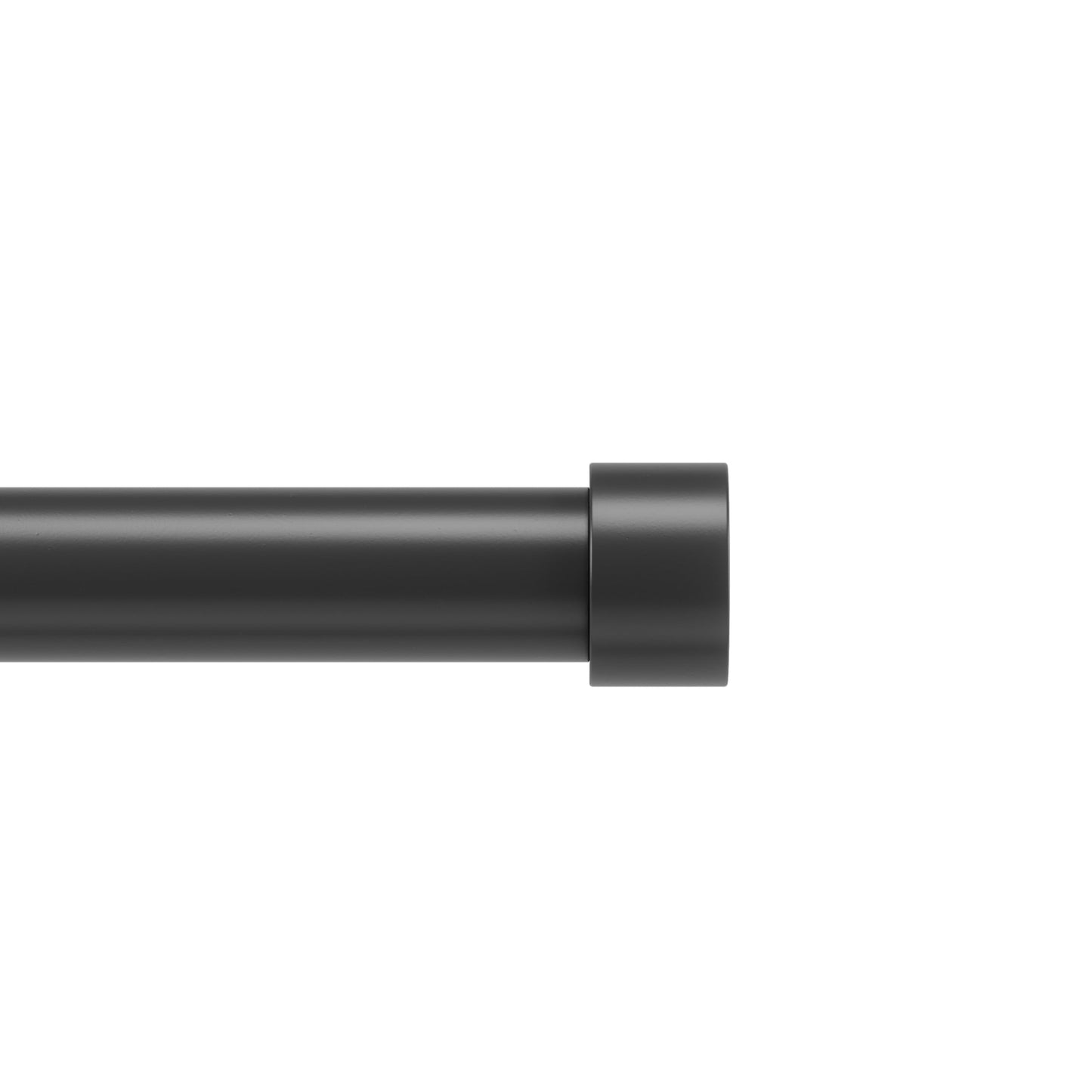 Umbra Cappa Curtain Rod, Includes 2 Matching Finials, Brackets & Hardware, 16 to 120-Inches, Black
