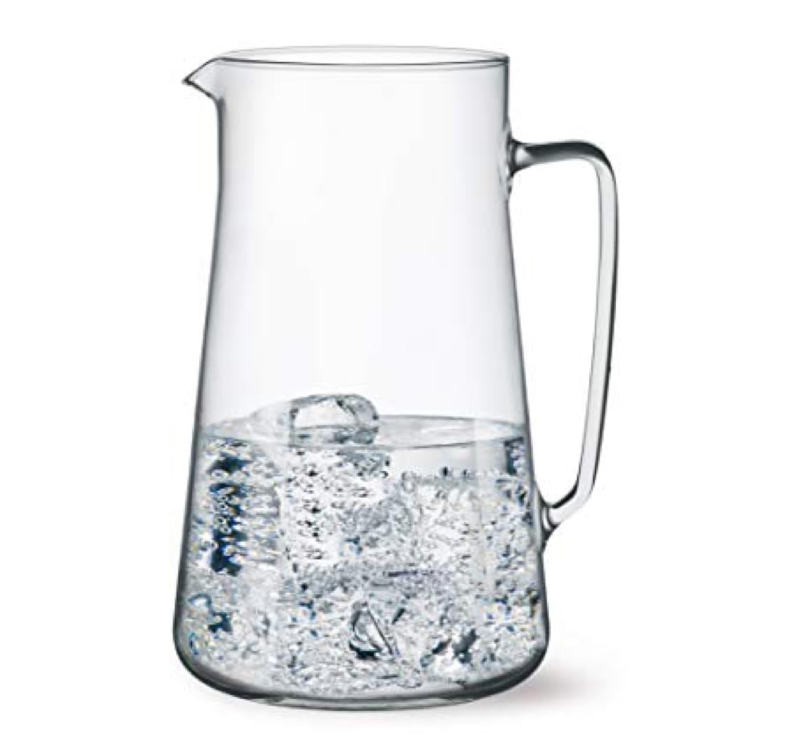 Simax Large Glass Pitcher With Spout, 2.5 Quart (80 Ounce) Borosilicate Glass Iced Tea Pitchers with Handle, Angled Cylinder Design, Glass Water Pitcher