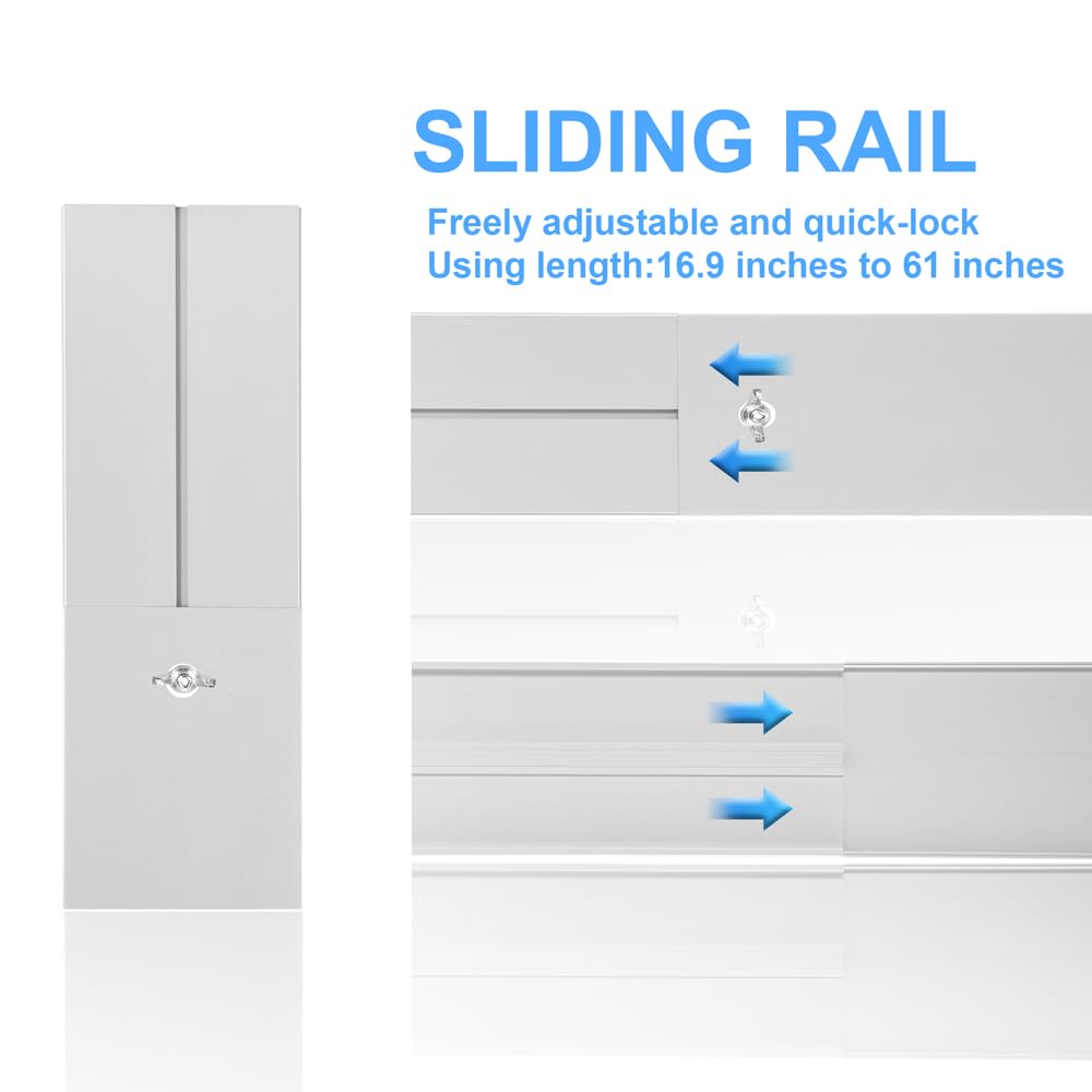 NWESTUN Portable Air Conditioner Sliding Door Vent Kit, 2024 New Upgrade Portable Air Conditioner Window Kit for Sliding Door, Max length 90inches, Ac Vent Kit for Exhaust Hose with 5.9"/15cm Diameter