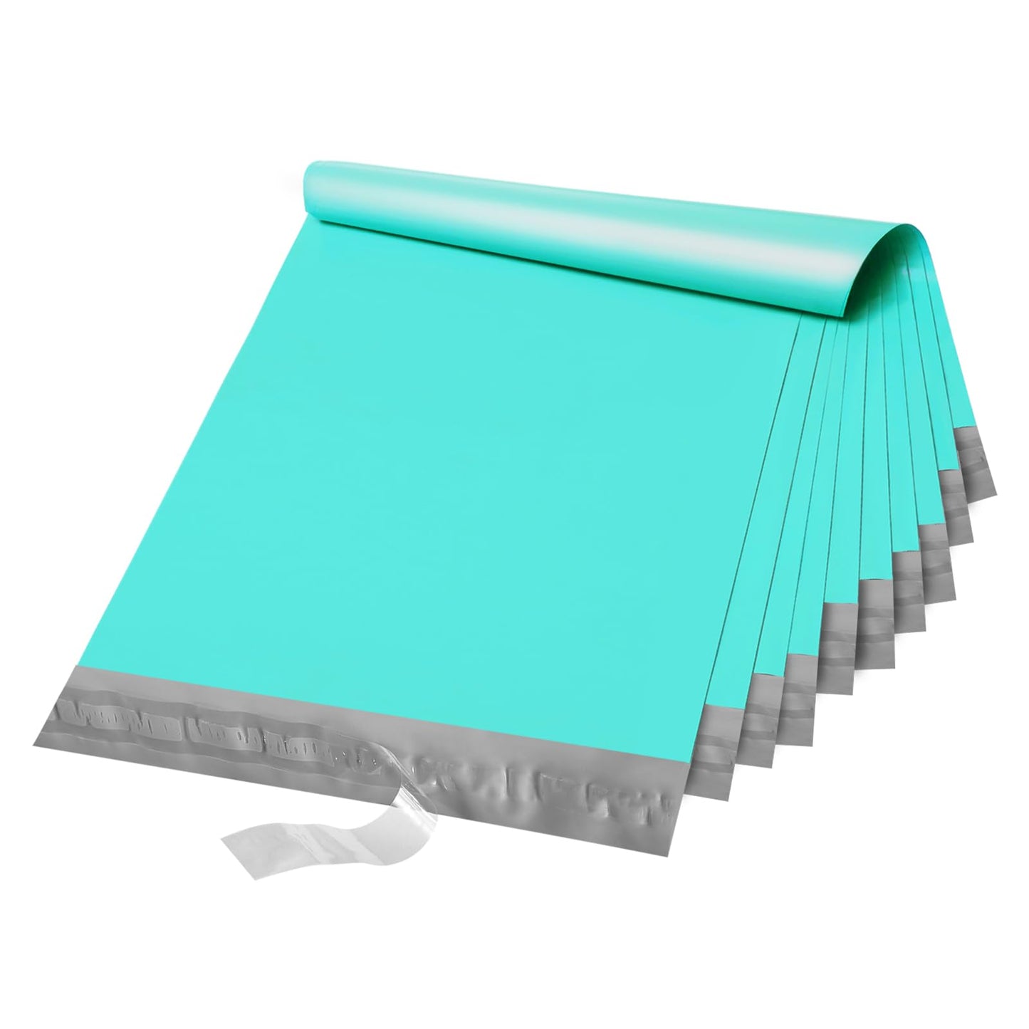 Fuxury 19x24 Inch 100 Pack Large Poly Mailers Shipping Envelopes Bags Teal,Self Adhesive Mailers Poly Shipping Bags for Small Clothing Business,Waterproof and Flexible polymailers,Keep Items Protected