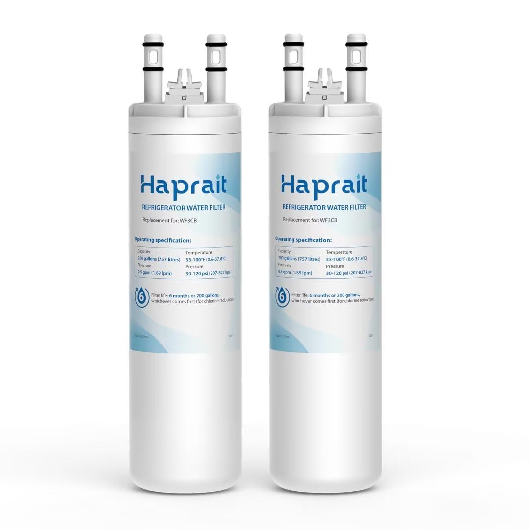 WF3CB Water Filter Replacement, HP006 Compatible with Frigidaire WF3CB, Pure Source 3, WF425, 706465, 242069601, 242086201, 242017800, Height 9 inches, 2 Count