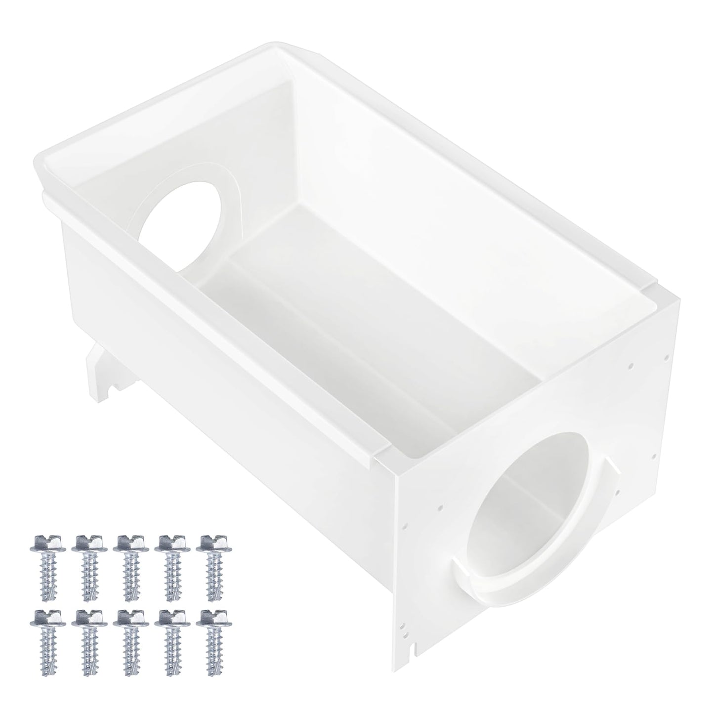 Upgraded W10850492 Refrigerator Ice Bucket Compatible with Whirlpool Kenmore Maytag Amana Ice Maker Replacement Parts W10670844 Ice Container Bin WRS321SDHB00 WRS322FDAM04 WRS321SDHZ05 WRS321SDHZ08