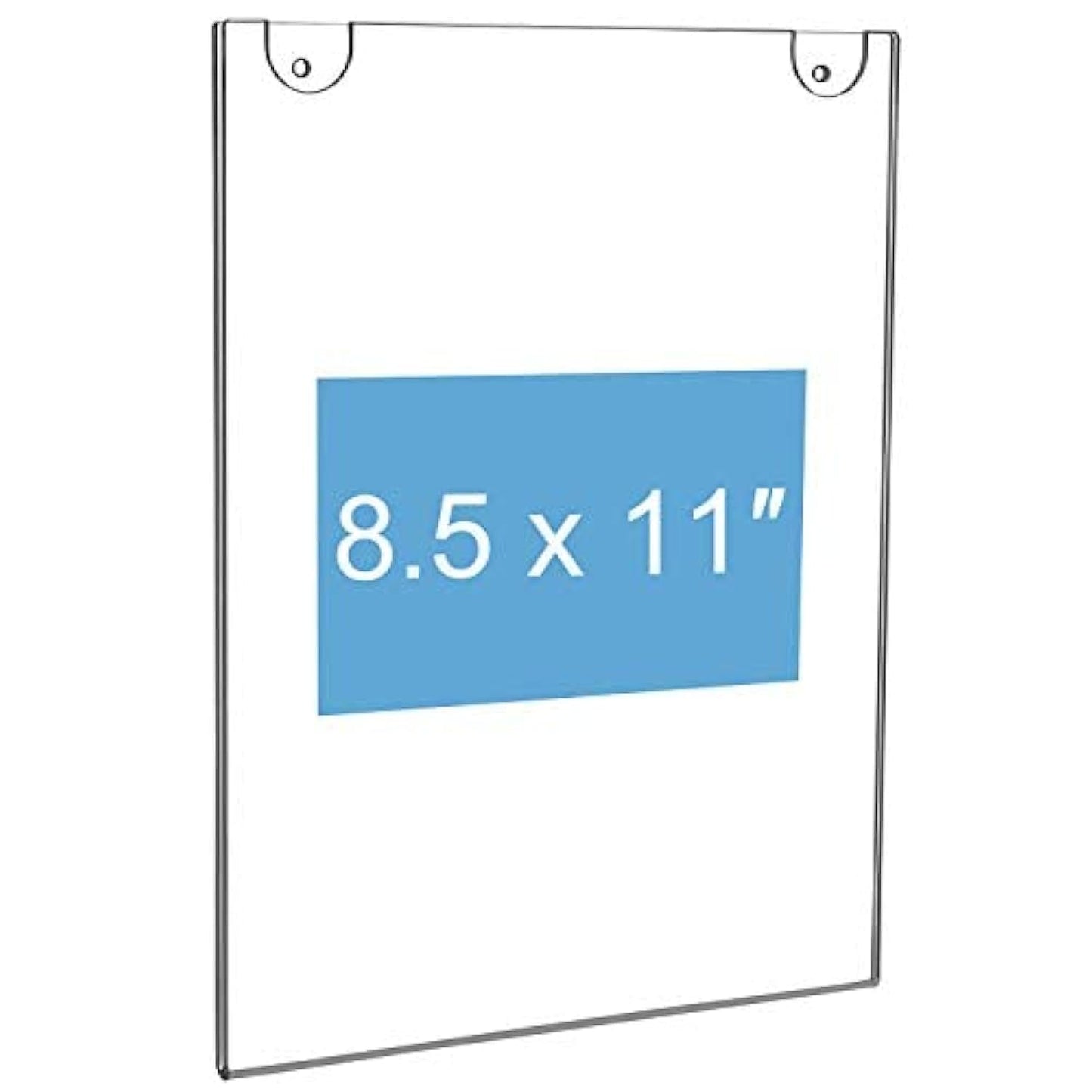 NIUBEE 10 Pack Acrylic Sign Holder 8.5 x 11 inches Clear Wall Mount Frame Bonus , Wall Mount Plastic Sign Holder Perfect for Home, Office, Store, Restaurant- Vertical