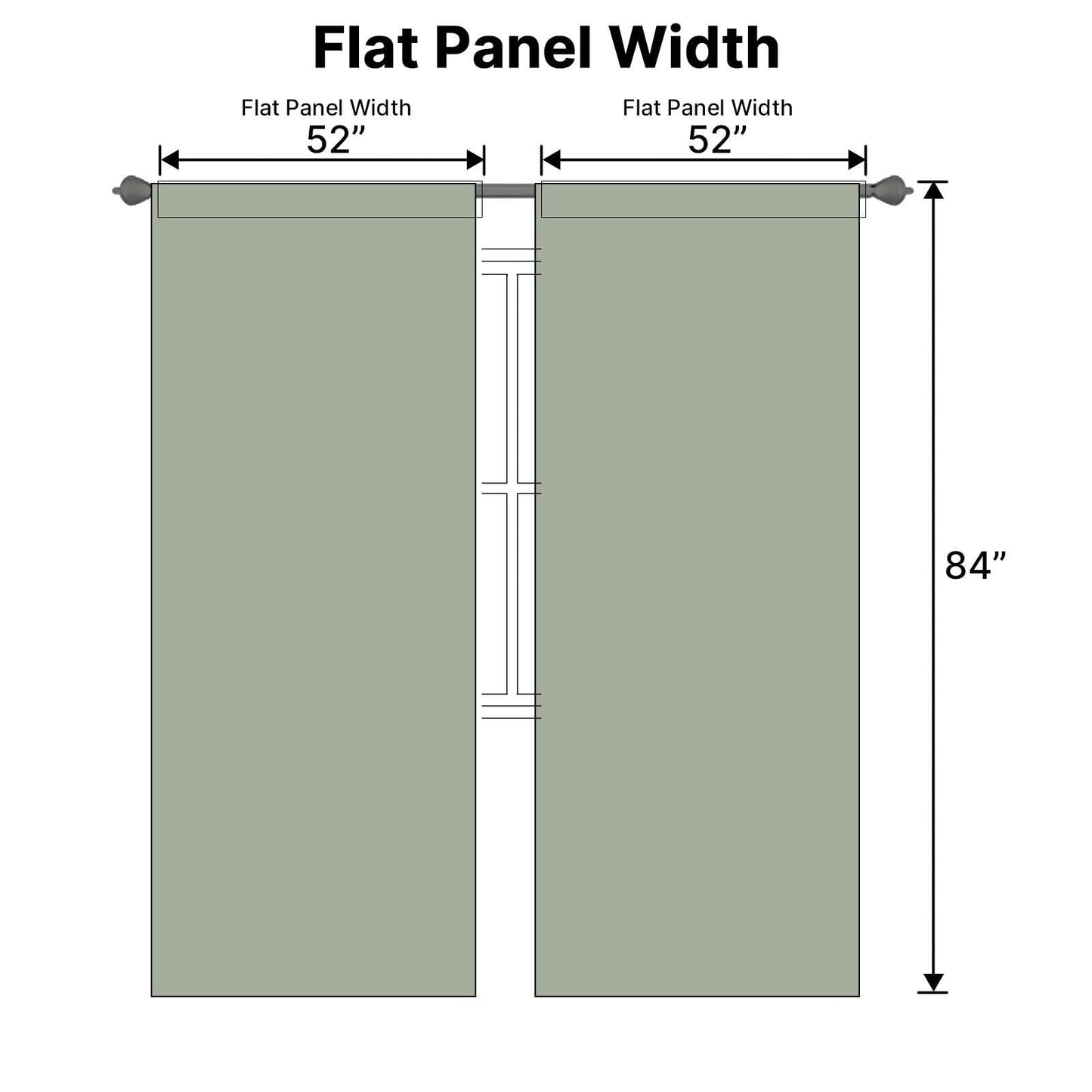 H.VERSAILTEX Blackout Curtains Thermal Insulated Window Treatment Panels Room Darkening Blackout Drapes for Living Room Back Tab/Rod Pocket Bedroom Draperies, 52 x 84 Inch, Light Sage, 2 Panels