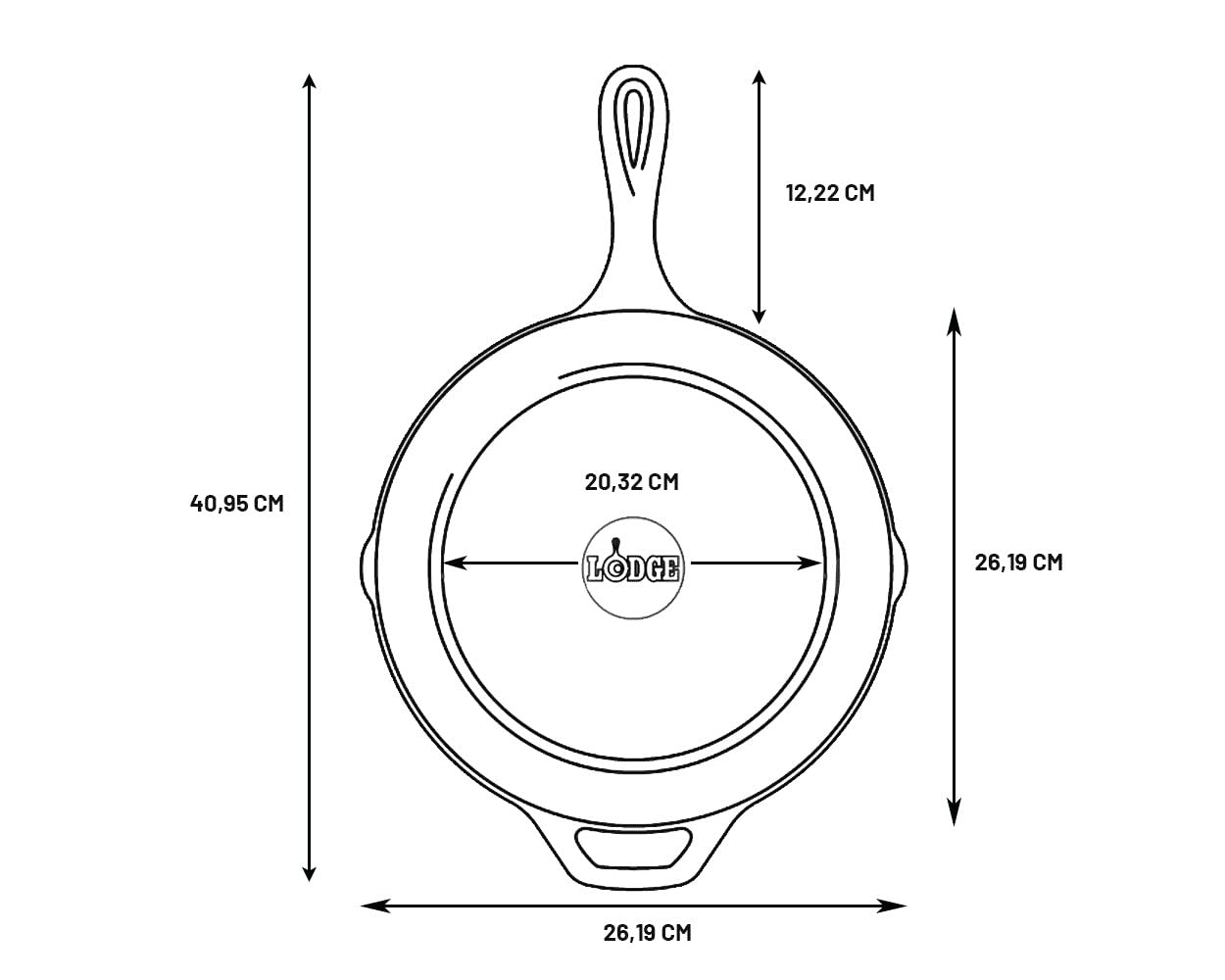 Lodge Cast Iron Skillet with Red Silicone Hot Handle Holder, 10.25-inch