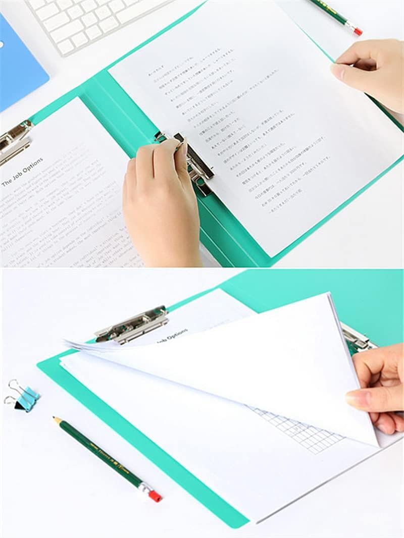 8 Pack A4 Double Strong Clips File Folder Report Cover, Punchless Binder, Clamp Binder Without Rings Office Project Folder,Documents File Folder, for Letter Size or A4 Size, 200 Sheet Capacity