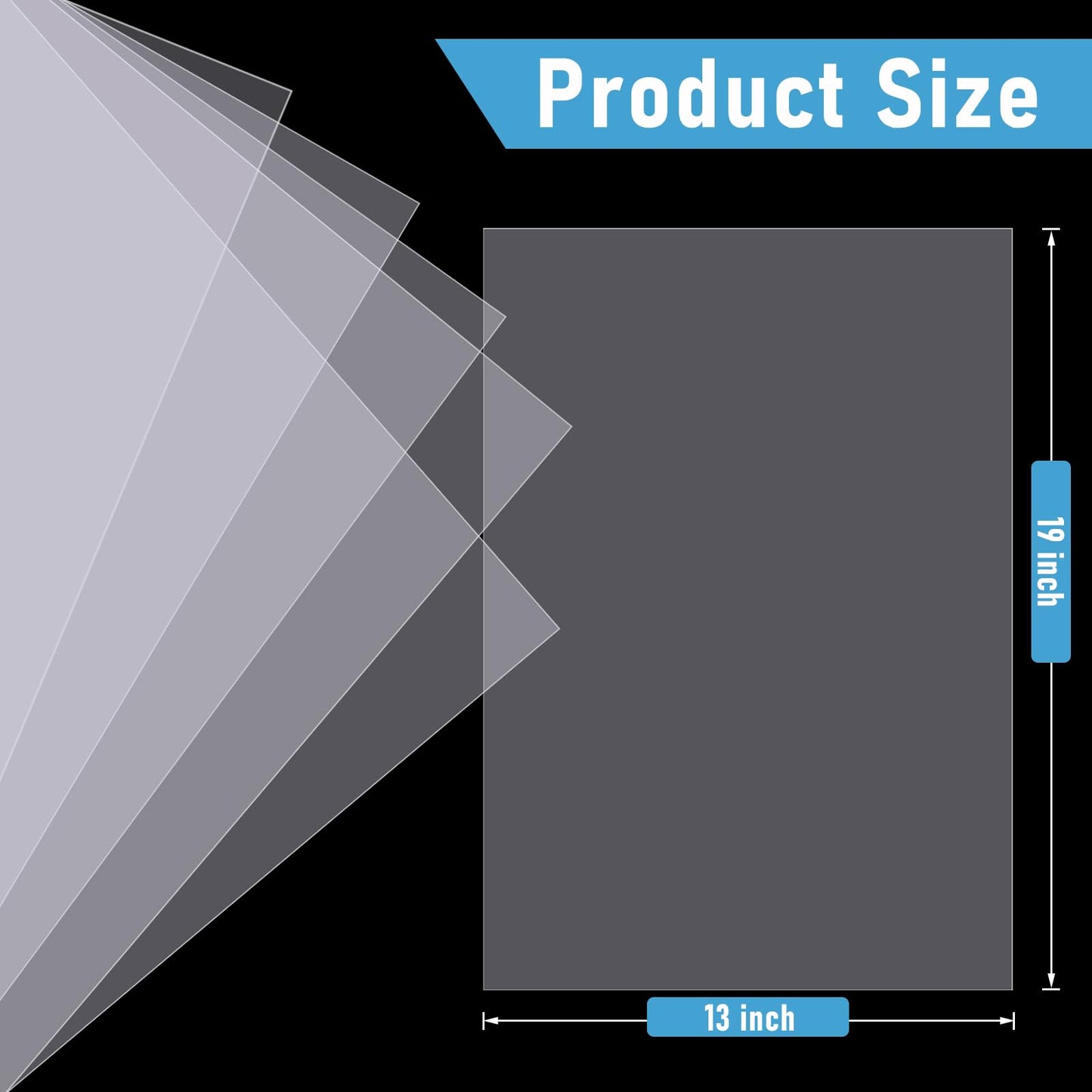 Timgle 13 x 19 Inch Waterproof Inkjet Transparency Film 50 Sheets Transparency Paper Sheets for Silk Screen Printing Transparent Printer Paper for Printers Overhead Projector Crafts 5 Mil