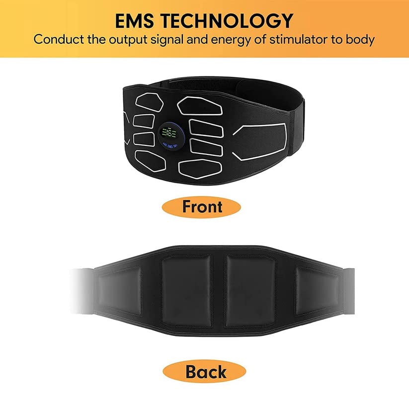 MarCoolTrip MZ ABS Stimulator, Ab Machine, Abdominal Toning Belt Muscle Toner Fitness Training Gear Ab Trainer Equipment for Home MZ-7