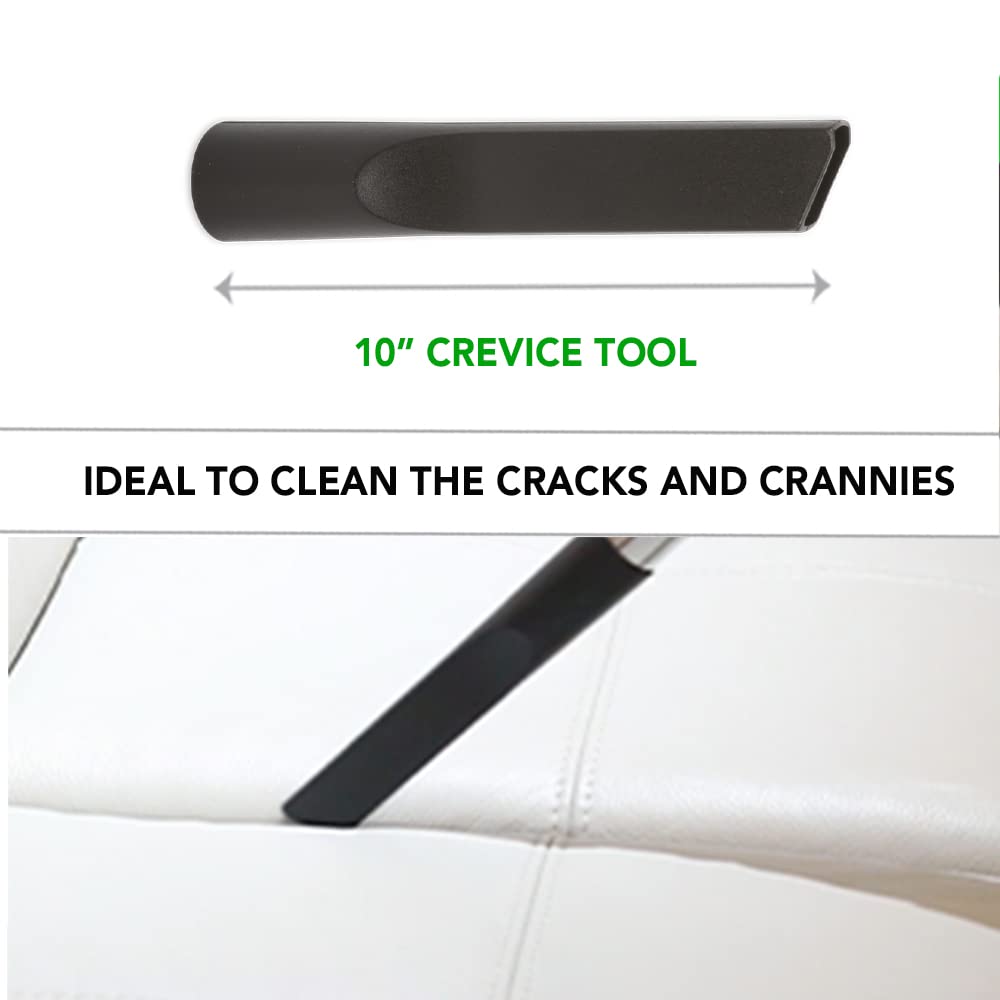 OVO 5PCS Universal Vacuum Cleaner Accessories - 12in Floor Brush, Dusting Brush, Crevice Tool, On-Board Caddy Tool, Upholstery Brush, 1 1/4 inch (32mm) Inner Diameter, Fits All