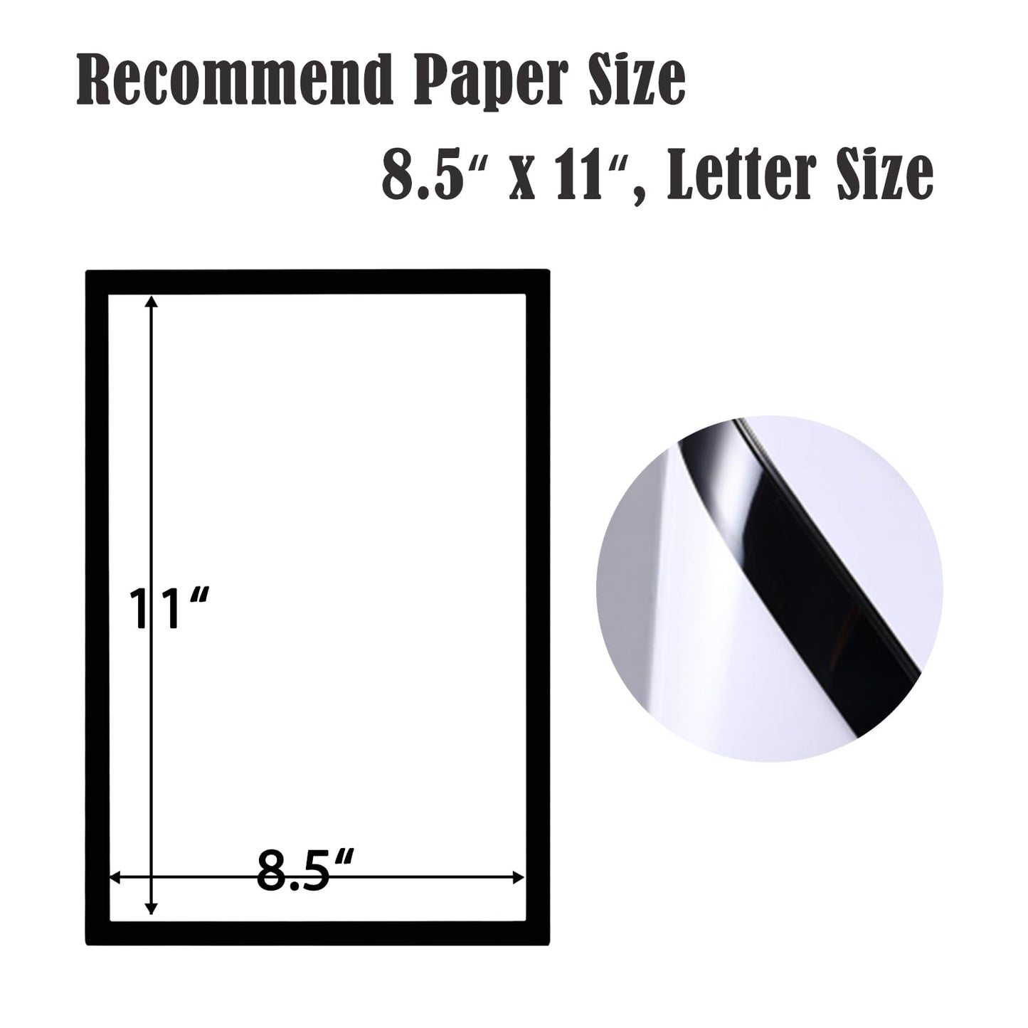 JIUYE 24Pcs 8.5x11 Magnetic Sign Holder Wall Mount,Self-Adhesive Plastic Display Frames,Clear PVC Sign Holder with Magnet Strip Border for Window/Door/Fridge/Document Notice Paper,Black