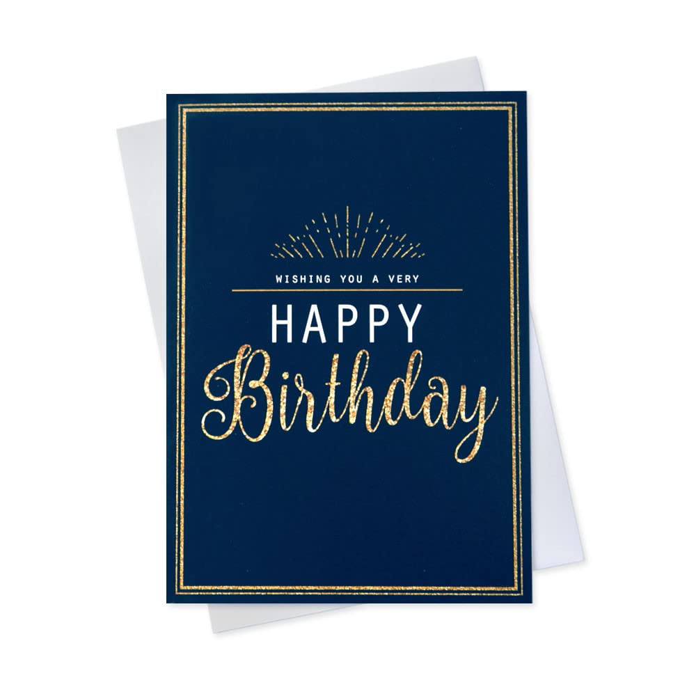 CEO Cards - Birthday Greeting Cards (Golden Rays), 5x7 Inches, 25 Cards & 26 White Envelopes (B1703)