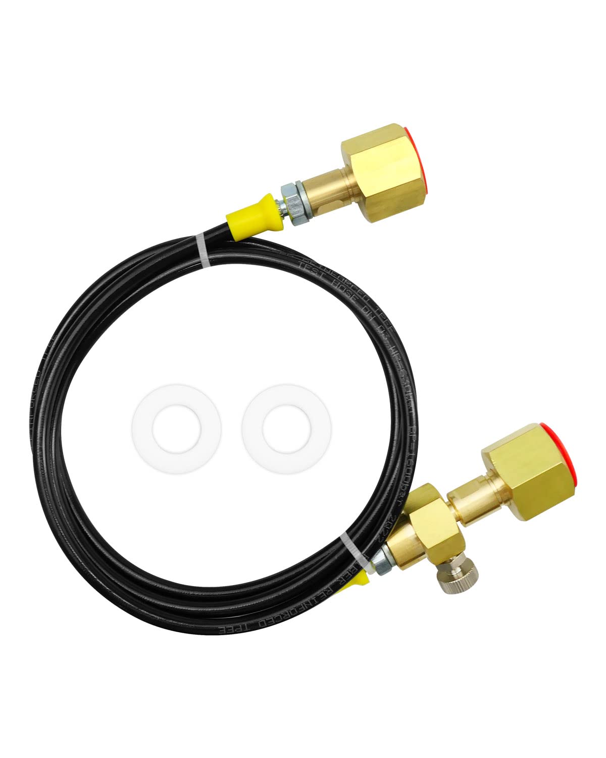 NTSUMI CO2 Tank Filling Station Charging Adapter with 60Inch Hose Fit for Filling Soda Machine CGA320 to CGA320 Threaded CO2 Tank