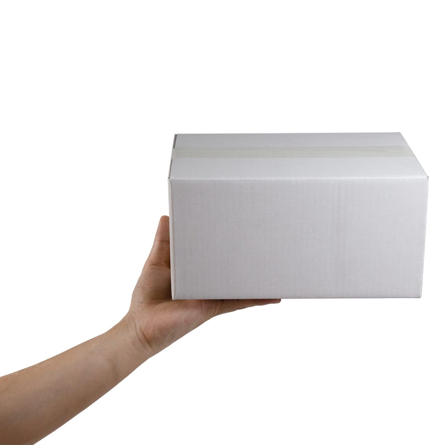 SUNLPH White Shipping Boxes 10x7x5 Inches Small Corrugated Cardboard Boxes, 25 Pack