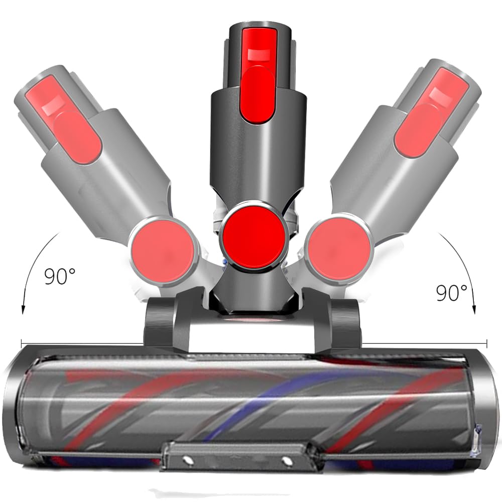 v6 Carpet Head Replacement Parts for Dyson Vacuum Attachments v6 DC74 DC62 DC61 DC59 DC58 sv07 Animal Fluffy Absolute Motorhead with 4 LED Lights, DC48/DC63/Ball NOT Compatible