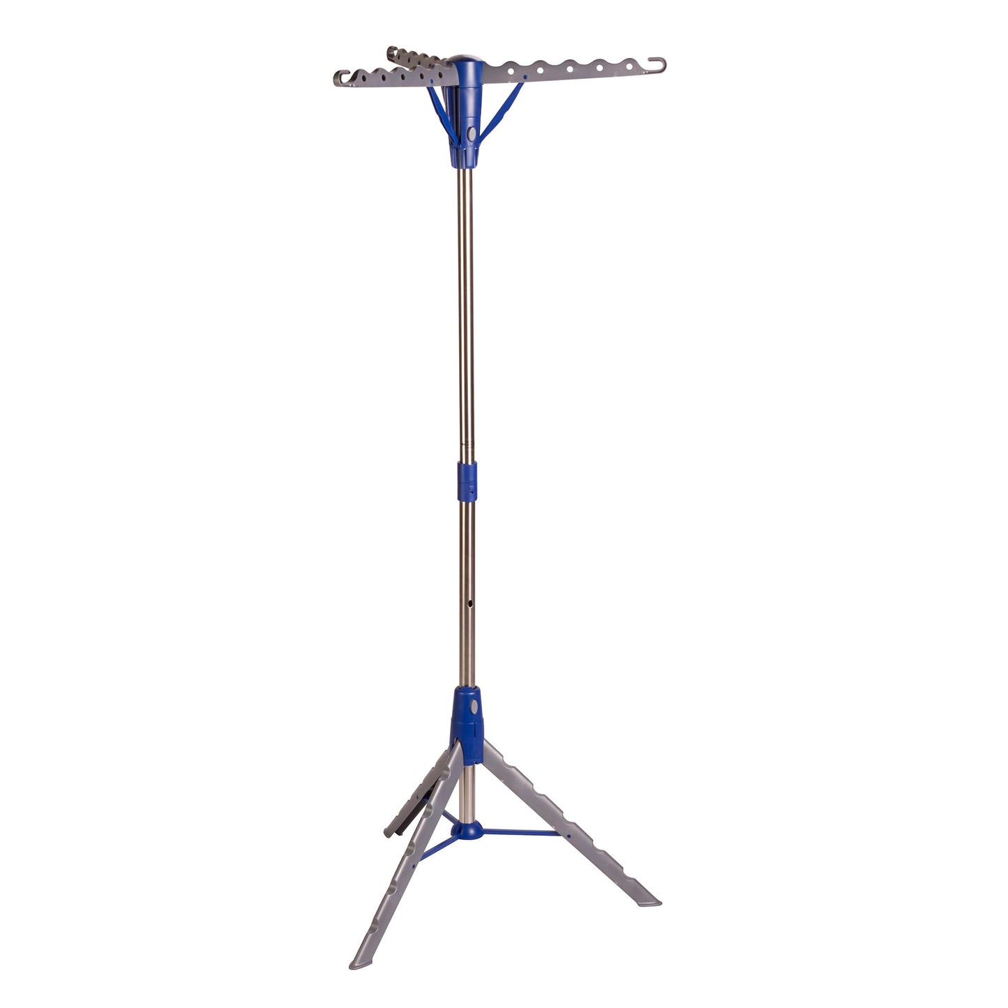Honey-Can-Do 64-Inch Steel Tripod Clothes Drying Rack, Foldable Collapsible Laundry Stand with 3 Rotatable Arms, Holds 30 Hangers, Space-Saving Indoor Outdoor Air Dry Rack, Blue