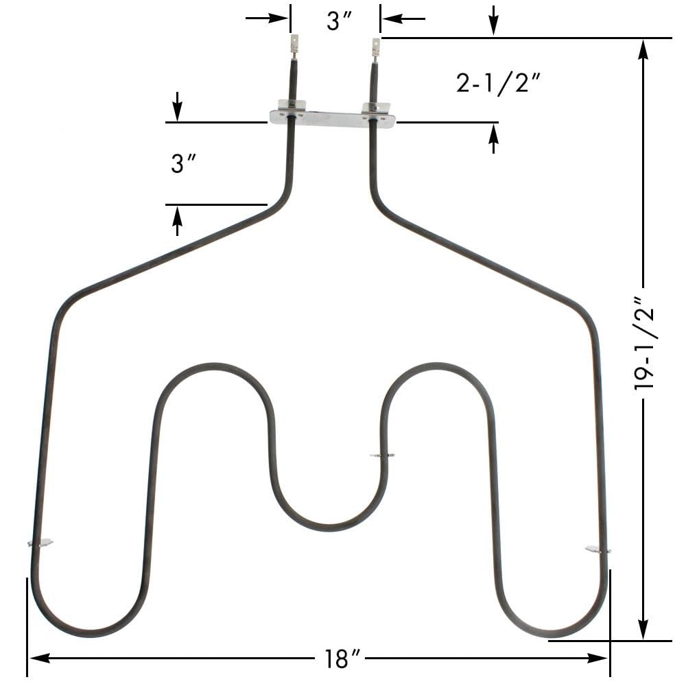 PRYSM WB44T10011 Oven Bake Element Replacement - Compatible with General Electric, Hotpoint, RCA Ranges replaces WB44T10011, WB44T10059, 820921, AH249286, EA249286, PS249286