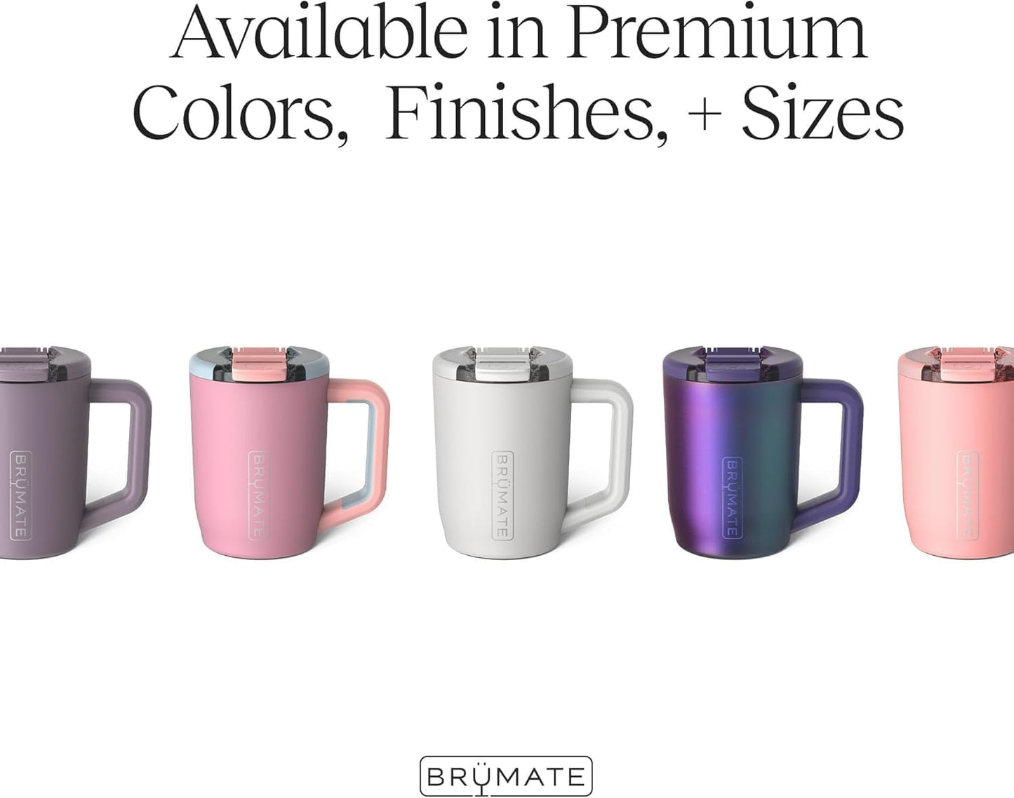 BrüMate Müv - 15oz 100% Leak Proof Insulated Coffee Mug with Handle & Lid - Stainless Steel Coffee Travel Mug - Double Walled Coffee Cup (Glacier)