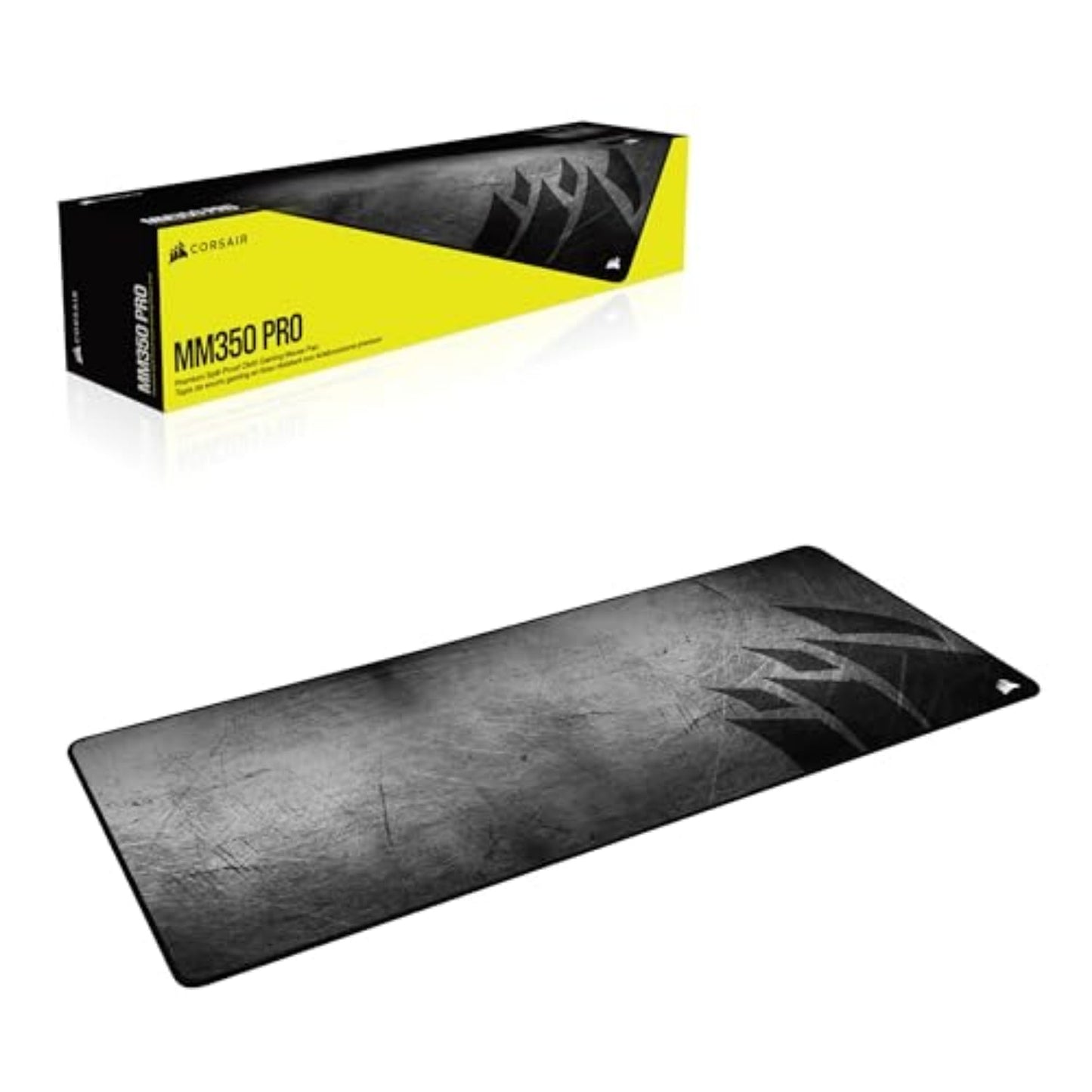 Corsair MM350 PRO Extended XL Premium Spill-Proof Cloth Gaming Mouse Pad – 36.6” Width x 15.7” Height Surface – Black/Gray