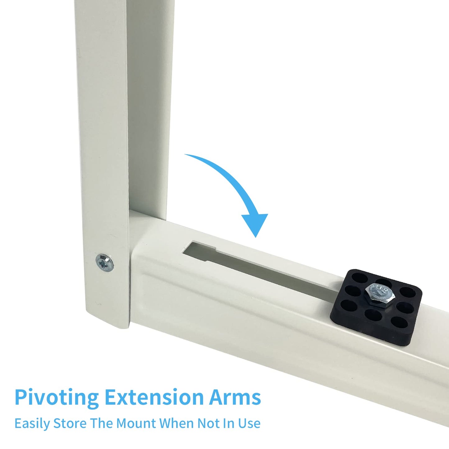 Homydom Heavy Duty Outdoor Wall Mounting Bracket for Ductless Mini Split AC & Heat Pump | Universal Condenser Stand Fits 7000-18000 BTU | Anti-Vibration Rubber Mounts, Supports Up to 265 Lbs