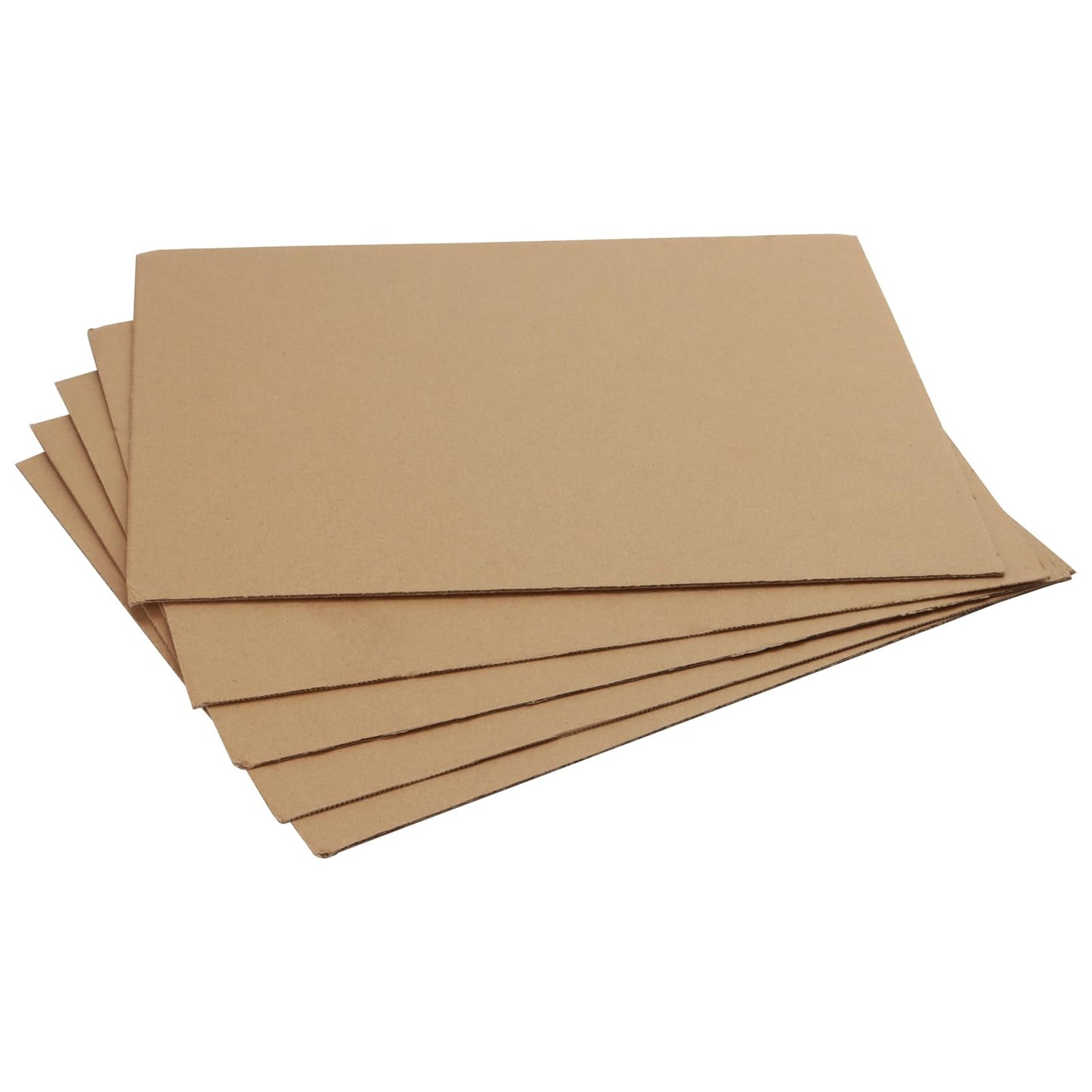 SHEUTSAN 100 Pack 11 x 14 x 1/16 Inch Brown Corrugated Cardboard Sheets, 1.5 mm Thick Flat Cardboard for Packing, DIY Crafts, Mailing