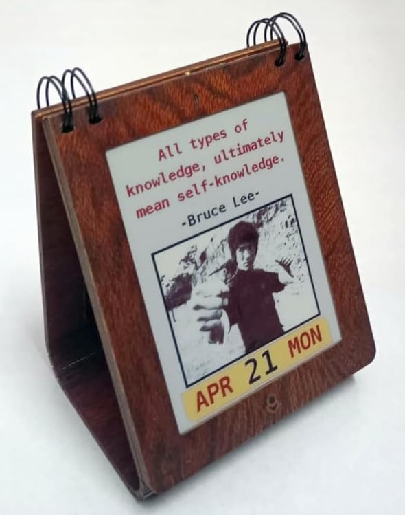 Mana Clue ~ Smart Digital Desk Calendar - Daily inspiration and motivational quotes from topics you love (Control with Android app)