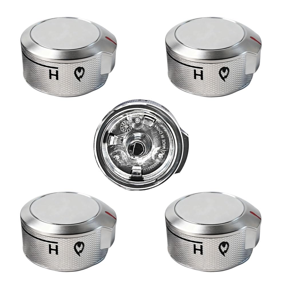 Fuziddn Stove Control Knob 5-Pack - Replacement for Whirlpool & KitchenAid Stoves, Fits Models W11030413 W10643306 W10786063 W11027434 4461624 AP6038805 PS11770322 EAP11770322