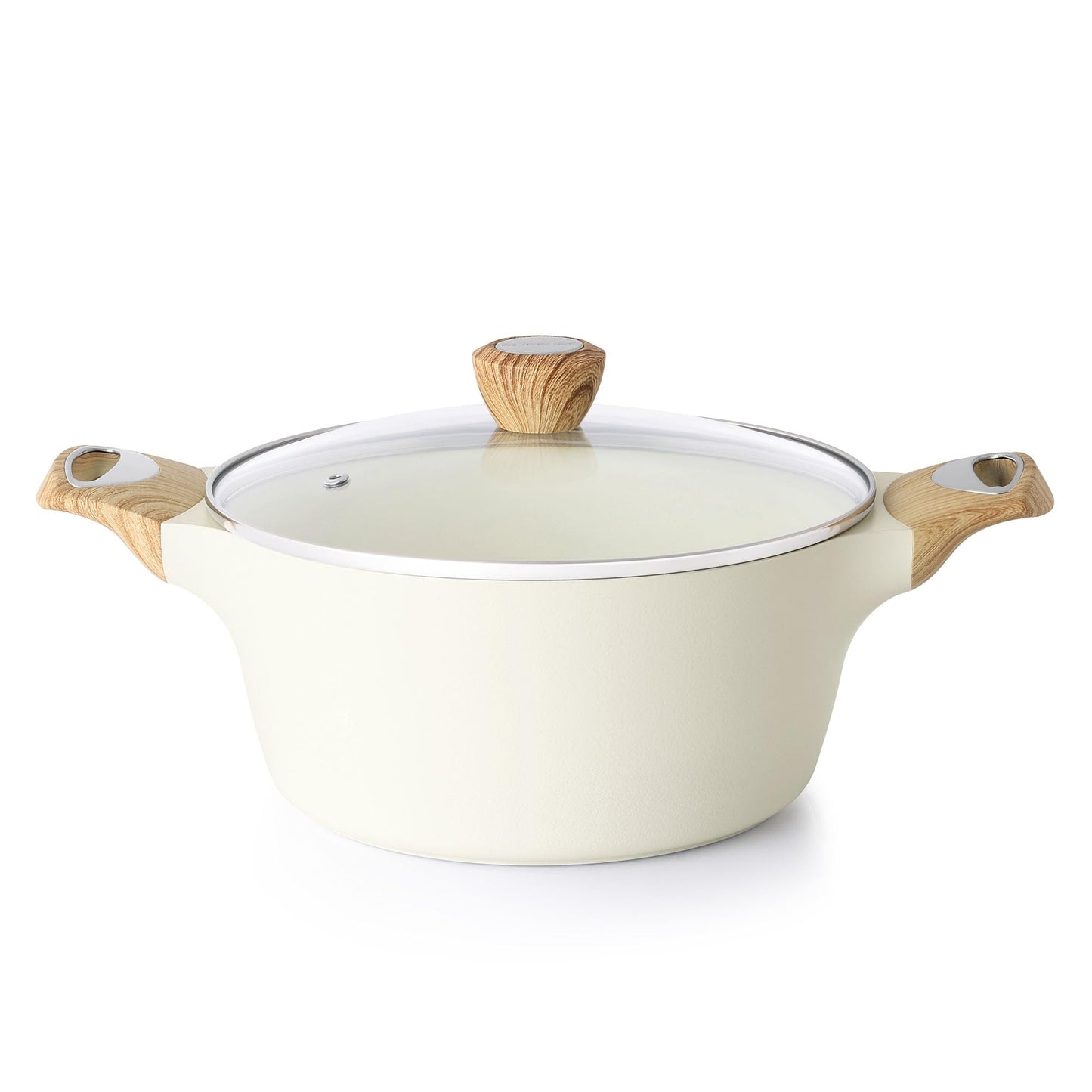 SENSARTE Ceramic Nonstick Stock Pot with Lid, 2.6/4.5/6.6/8.5/11 QT Soup Pot Casserole Pot, Non-toxic Healthy Pasta Pot, Large Cooking Pot Stew Pot, Induction Compatible, PFOA PFAS PTFE Free, White