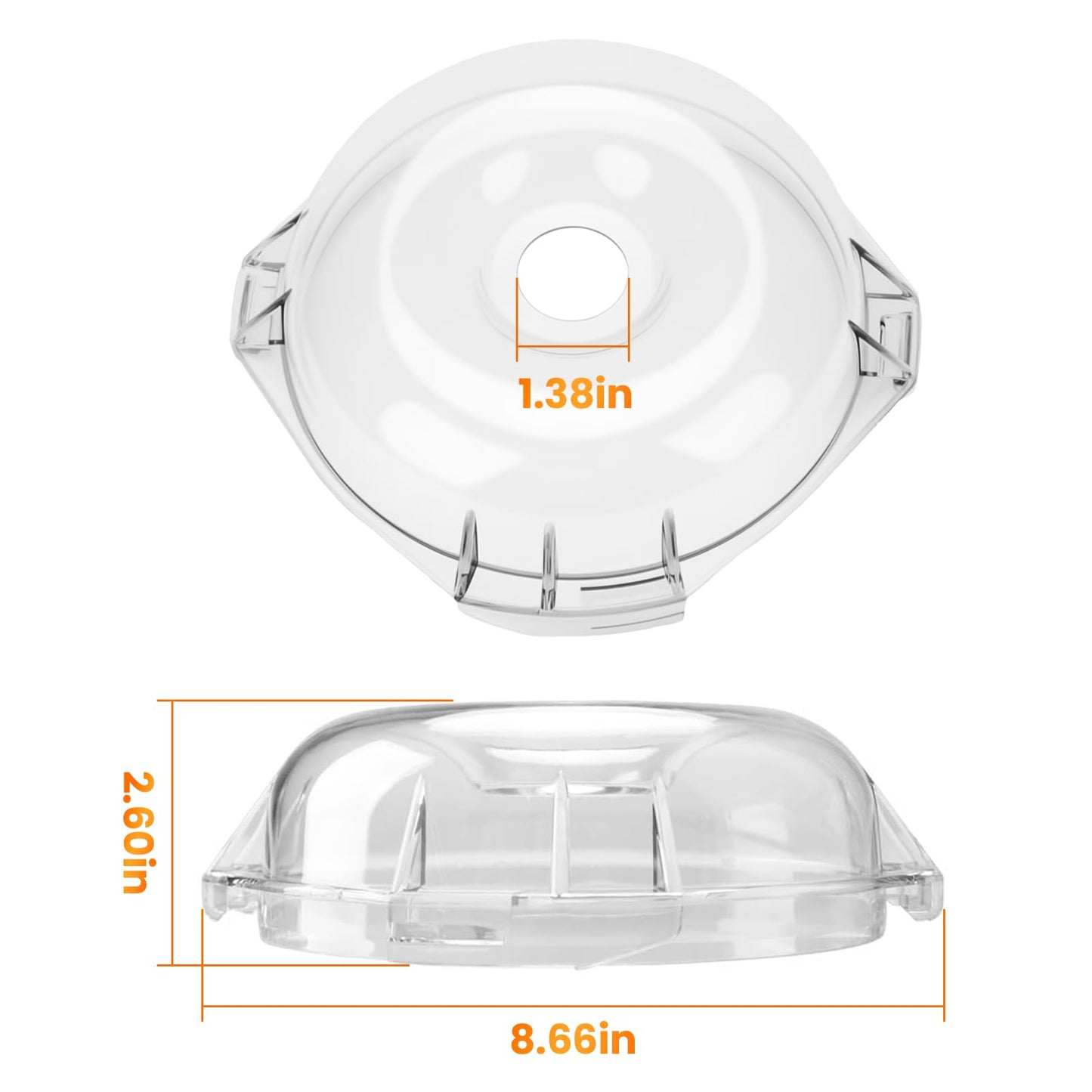 106458S Cutter Bowl Lid for Robot Coupe R2 R2B R2N,R2 Dice,R101B Food Processors,106458S Food Processor Cover Replacement for Robot R2 Top Lid Coupe Food Processor Lid