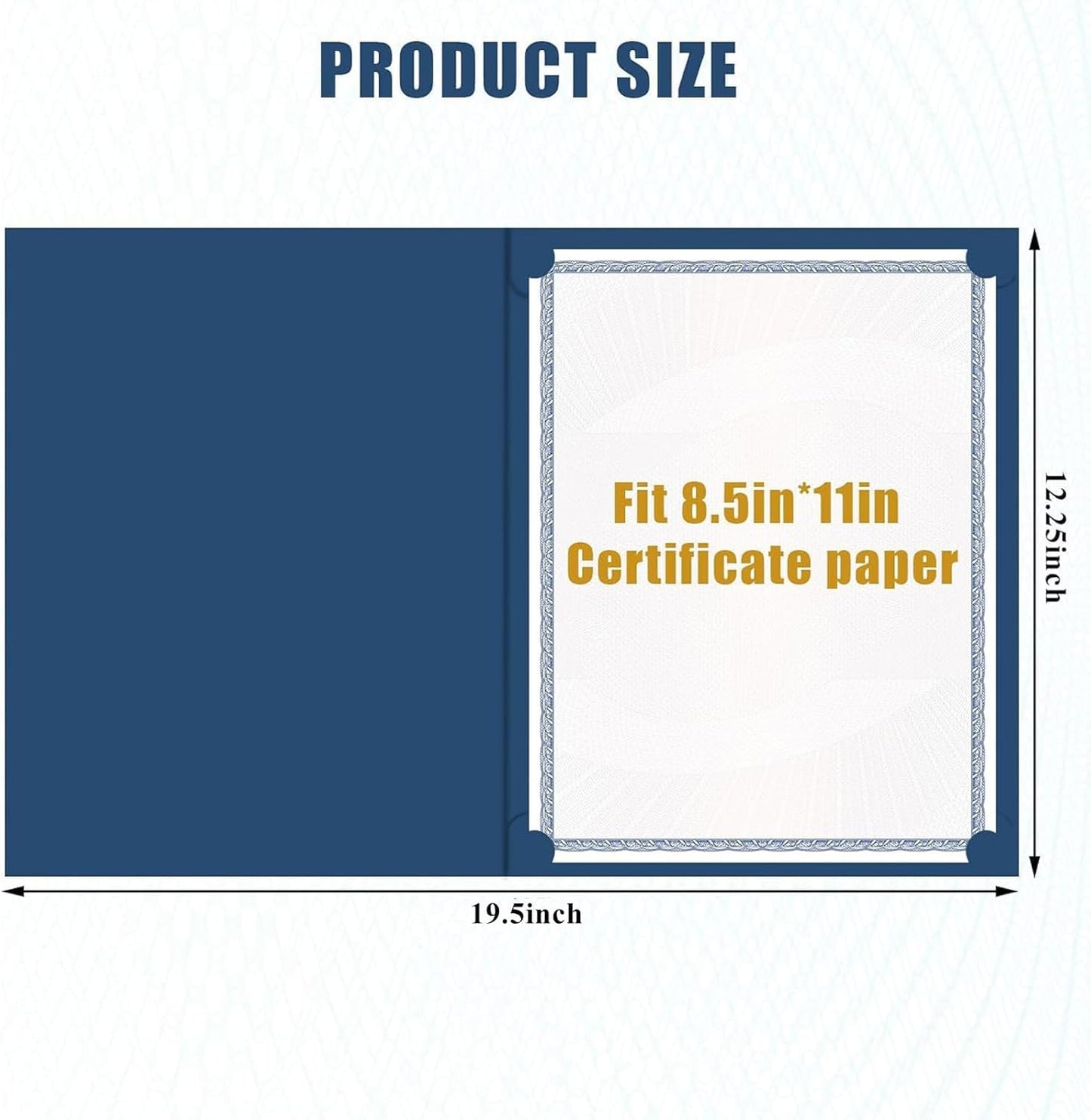 150 Pack Certificate Holders with Gold Foil Border Diploma Covers for Letter Size 8.5x11 Certificates, Awards, Graduation, and Document Papers,Cardstock (Navy Blue)