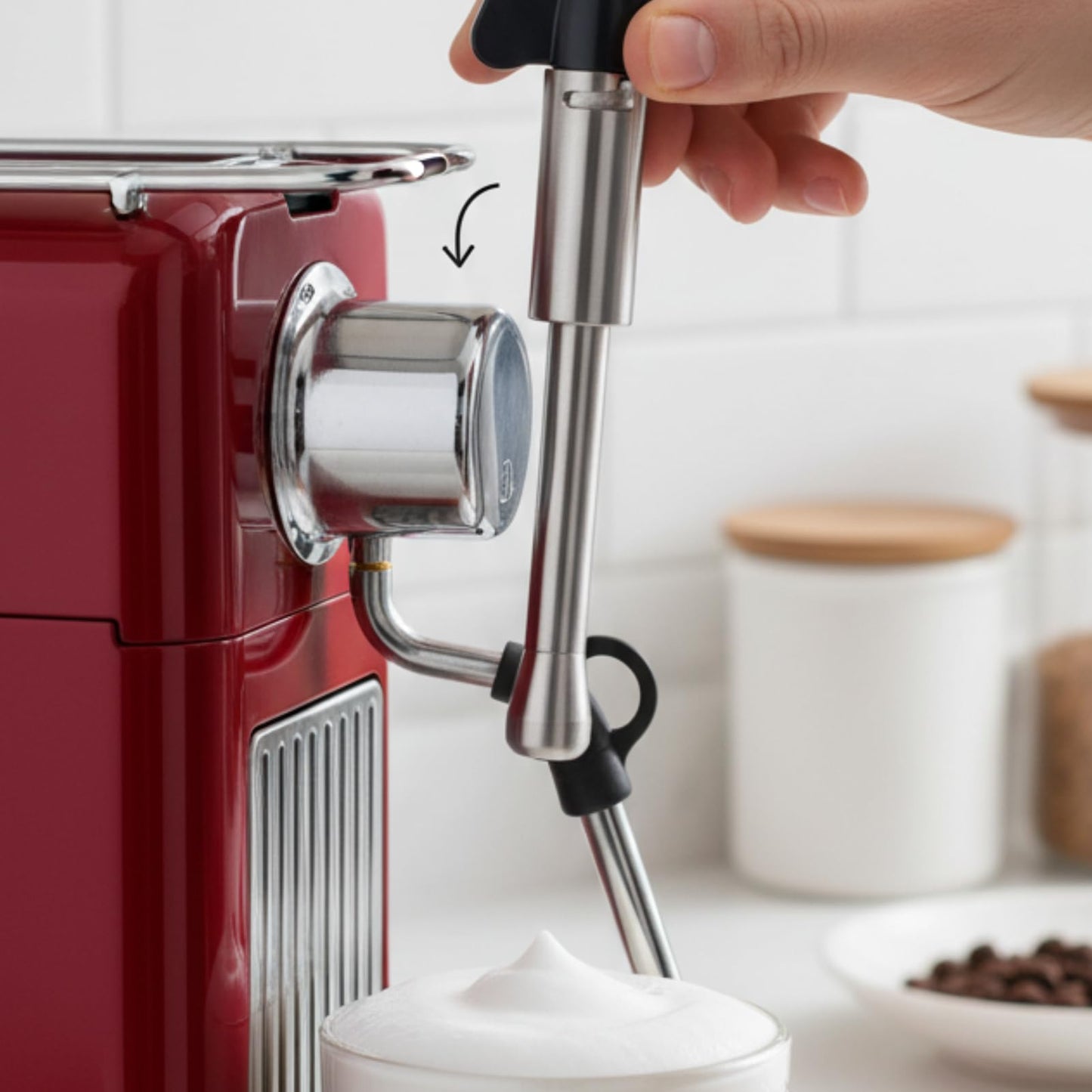 Upgrade Your Coffee Machine Steam Wand, Stainless Steel Milk 3oz Steam Nozzle for EC685, ECP35, ECP36 Coffee Machines with Easy Installation for Rich Milk Foam Latte Art