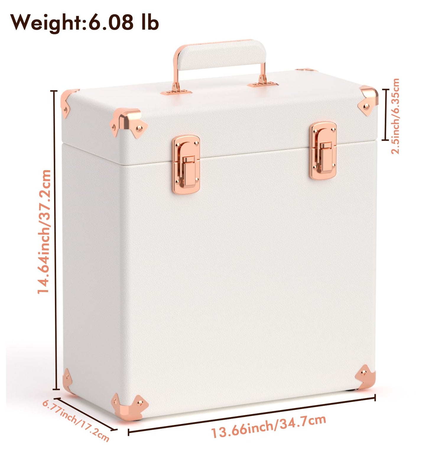 Vinyl Storage and Carrying Case - Waterproof LP Caddy, Dustproof Portable Organizer, Collector's Showcase - Holds 50 7-12 Inch Records - Ideal for Theater Rooms and Rare Collections