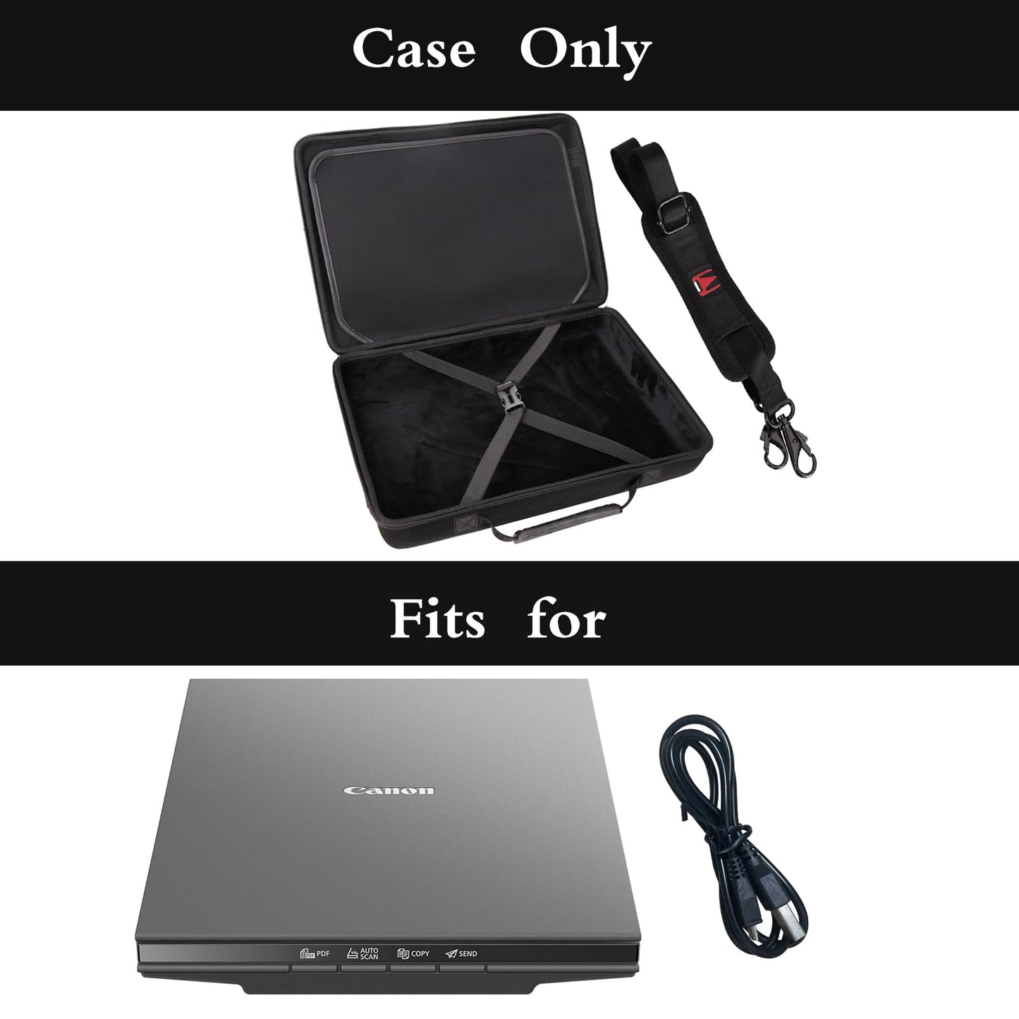 Mchoi Hard Storage Travel Case Compatible with Canon Canoscan Lide 300/400 Slim Scanner, Case Only