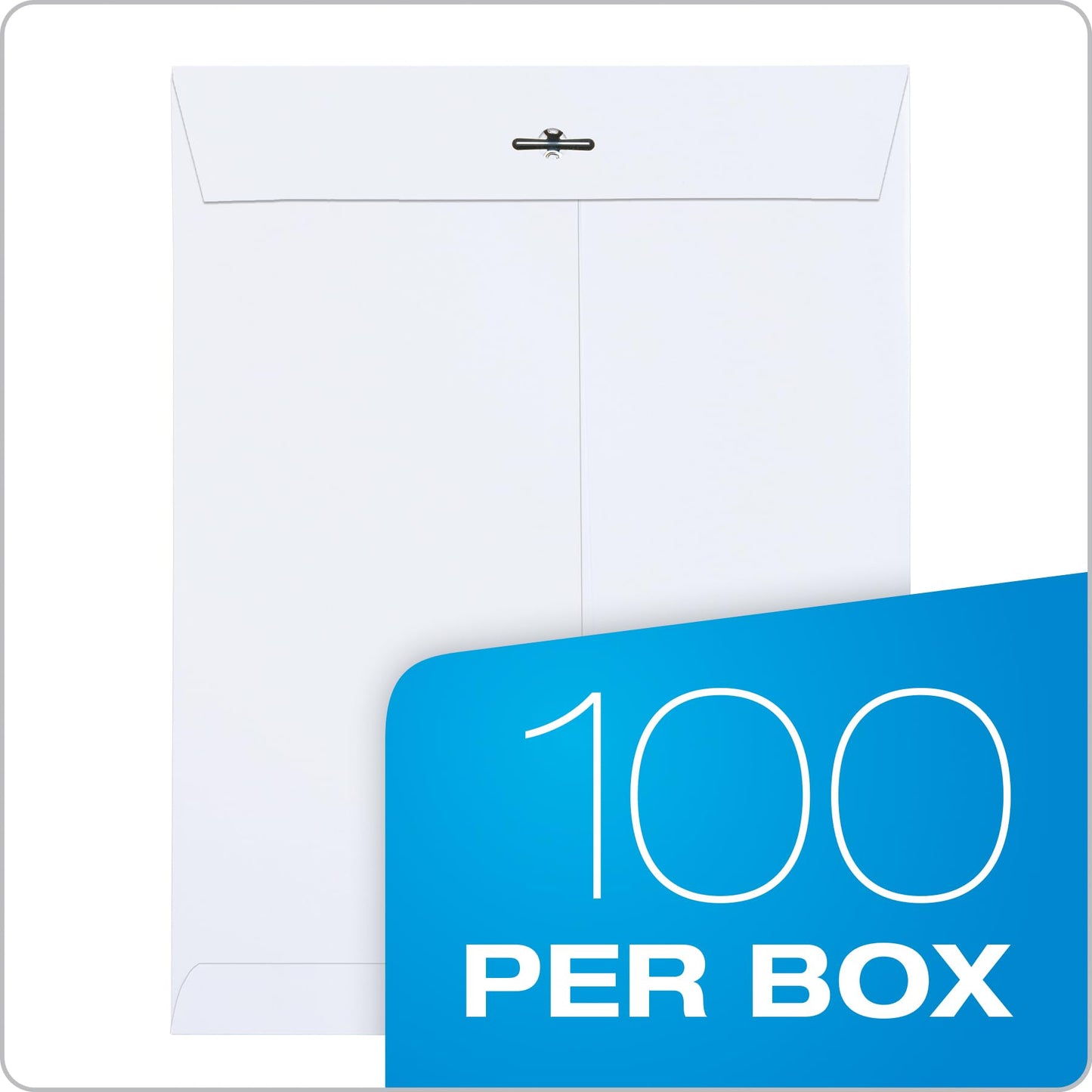 Quality Park 9 x 12 Clasp Envelopes,Deeply Gummed Flaps for Permanent Secure Seal, Great for Filing, Storing or Organizing Documents, 28 lb. White Wove, 100/Box (QUA38390)