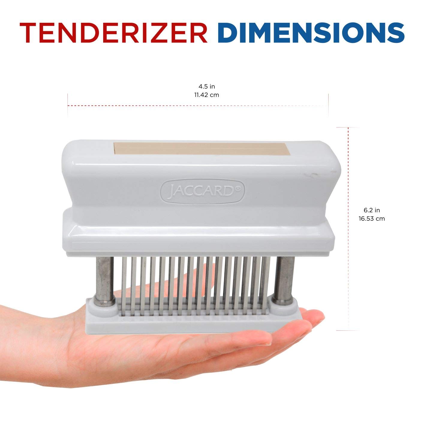 Jaccard 200348T, 48 Blade Durable Meat Tenderizer with Stainless Steel Razor Sharp Needle, Cooking Gadget for Tenderizing Chicken, Beef, Pork, Veal, BBQ, Tan