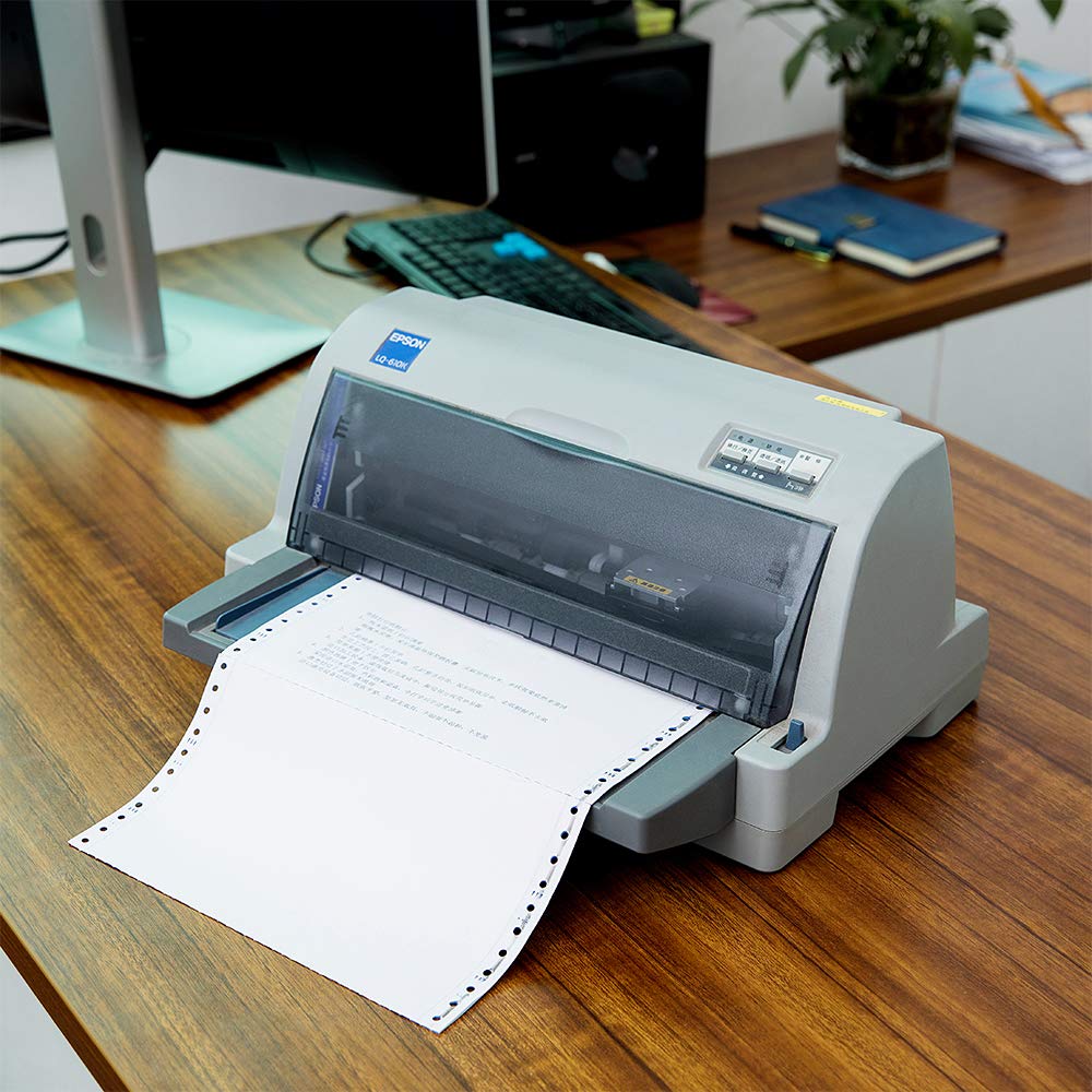 FirstZi Blank 9.5x11 Inches Continuous Feed Computer Paper Fanfold for Dot Matrix Printers, 1000 Count per Box, White 1 Part, Margin Perforated, Perfect for Receipts, Invoices, Bill List