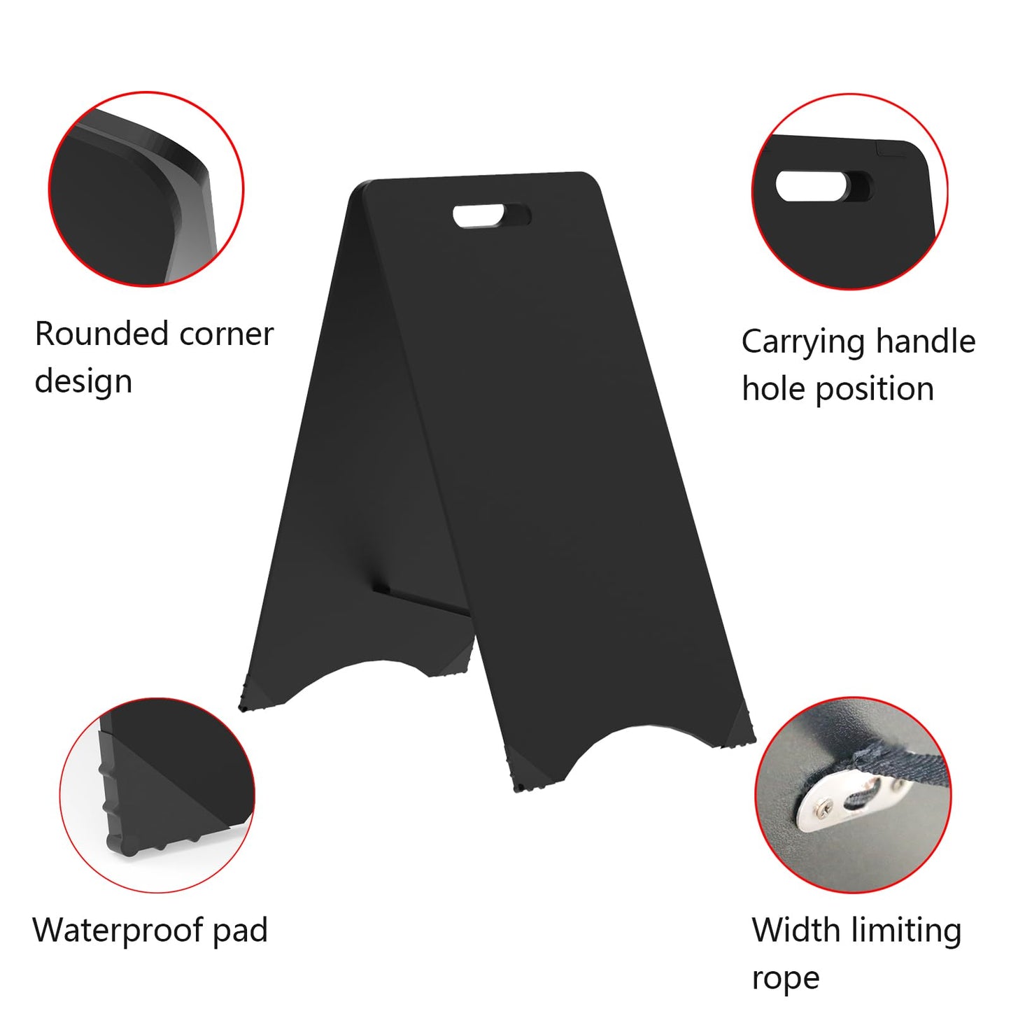 A-Frame Chalkboard 15"×30" Double-Sided Sandwich Chalkboard- Foldable Sturdy Outdoor Sandwich Board for Restaurant, Wedding & Business