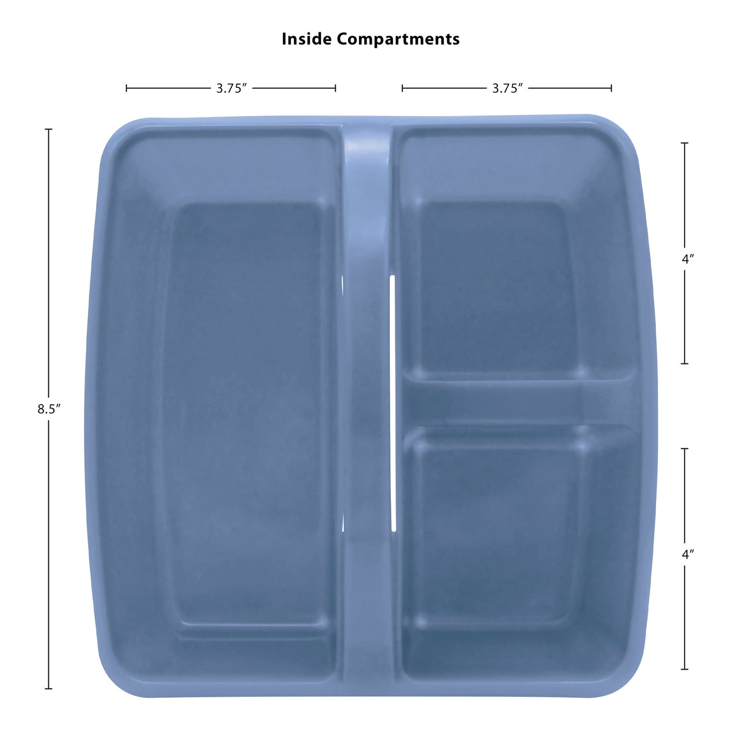 Teacher Created Resources Slate Blue Portable Plastic Storage Caddy 6-Pack for Classrooms, Kids Room, and Office Organization, 3 Compartments