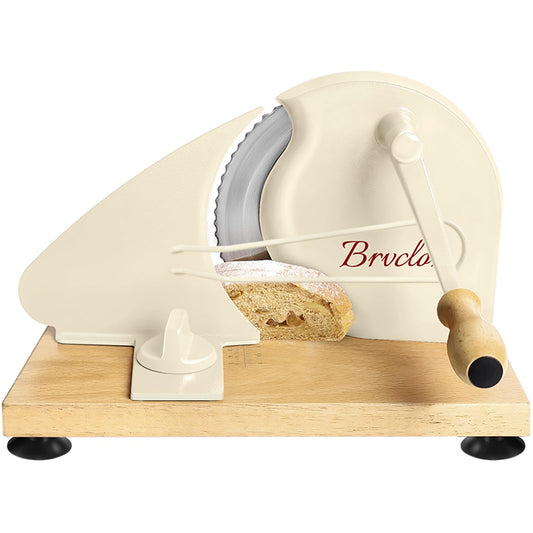 Manual Bread Slicer for Homemade Sourdough Bread, Adjustable Thickness&Metal Guide, Hand Crank Bread Slicer with Scale Line and Suction Cup, Sharp Blade, Suitable for Sourdough Bread, Etc