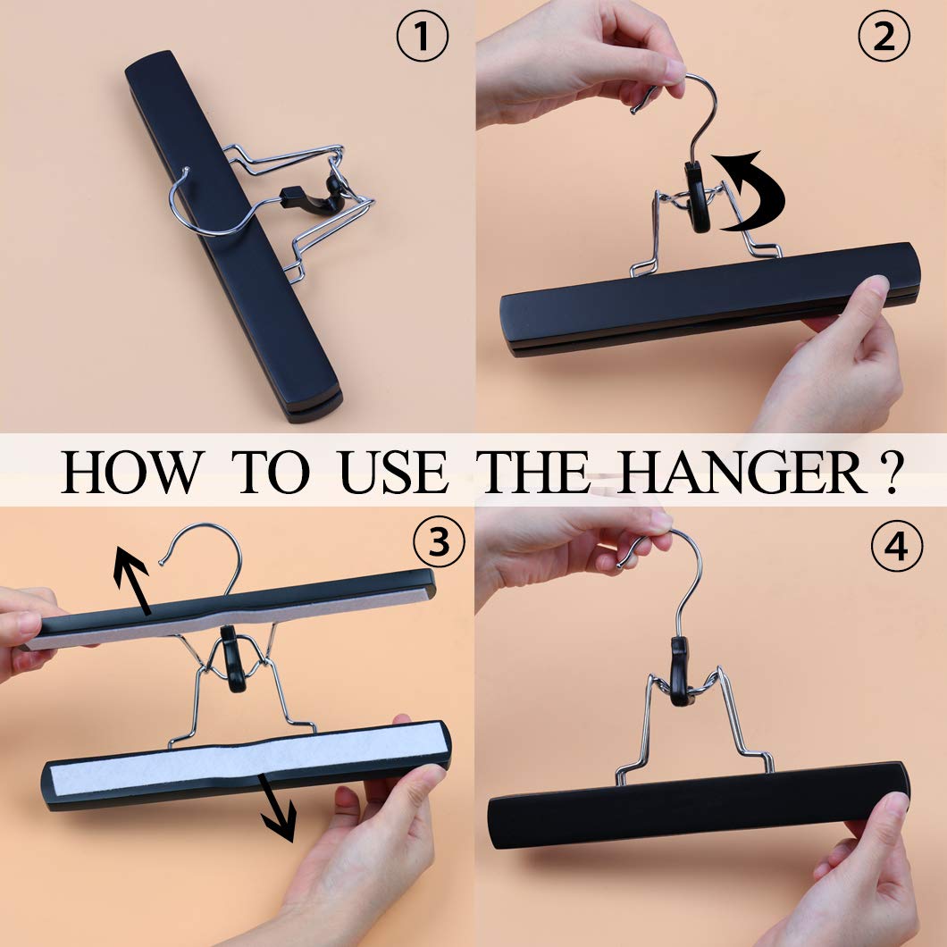 10 Pack Hair Extension Storage Bag Hair Extension Hanger Strong Holder Dust-proof Portable Suit with Transparent Zip Up Closure- Lightweight, Waterproof and Portable (Black)